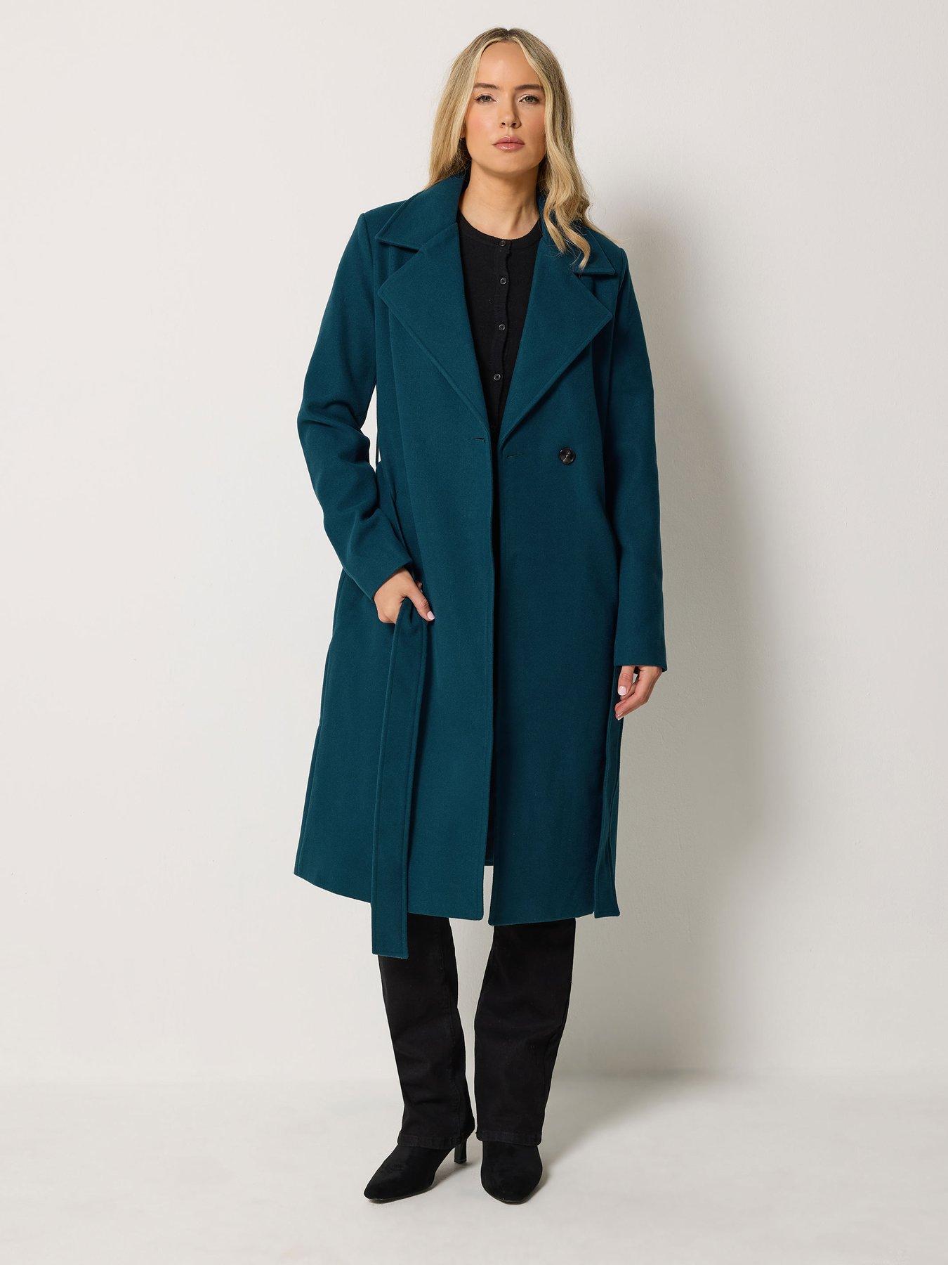 Long Tall Sally Women's Tall Wrap Coat - Teal