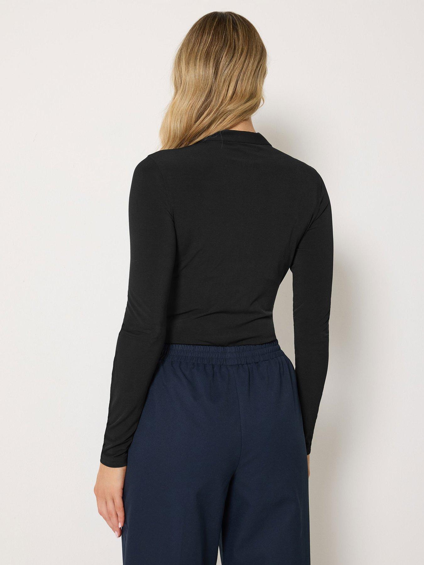 Image 2 of 4 of Long Tall Sally Zip Bodysuit - Black