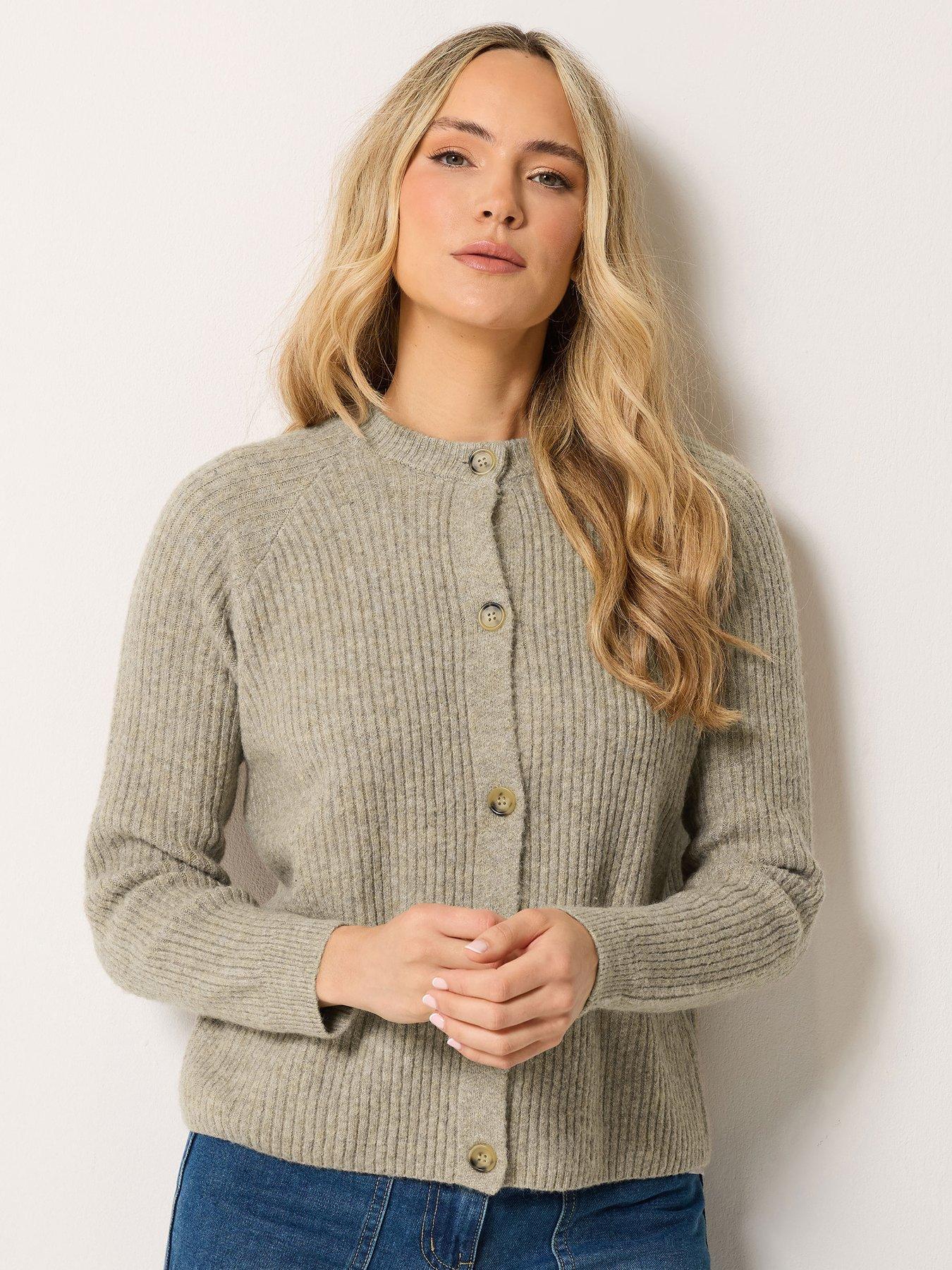 Long Tall Sally Button Thru Cardigan - Cream