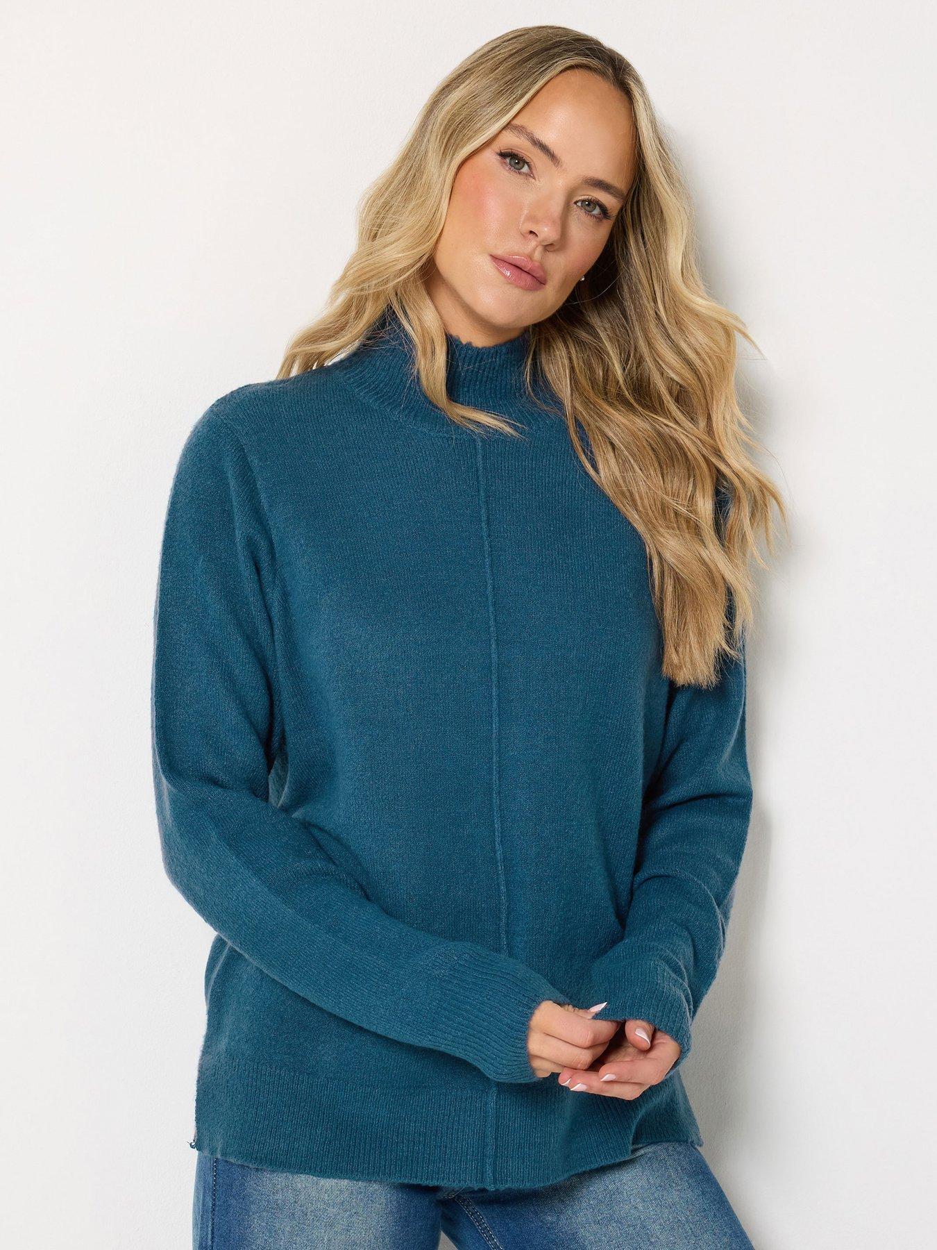 Long Tall Sally Turtle Neck Jumper - Blue