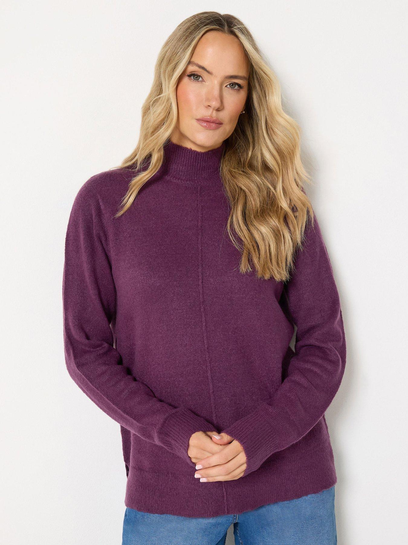 Long Tall Sally Turtle Neck Jumper - Purple