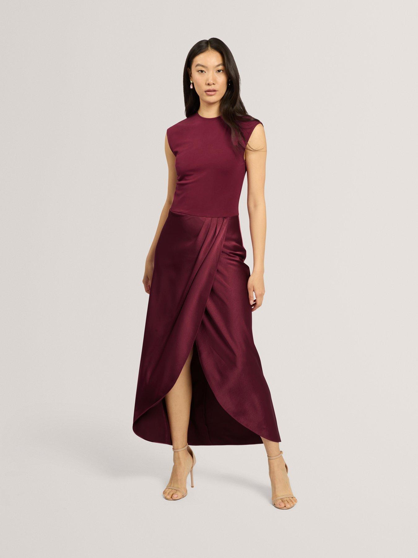 Ted Baker Mockable Wrap Skirt Midi Dress - Purple
