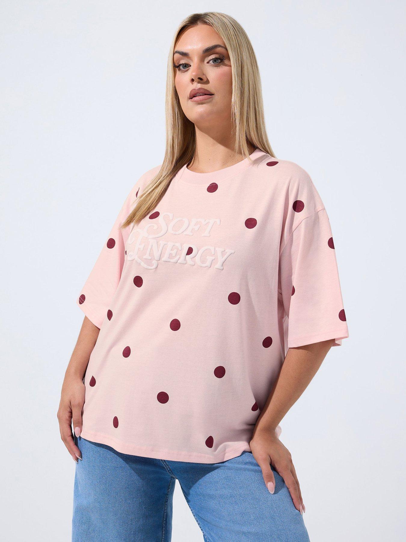 Yours Curve Polka Dot T-shirt