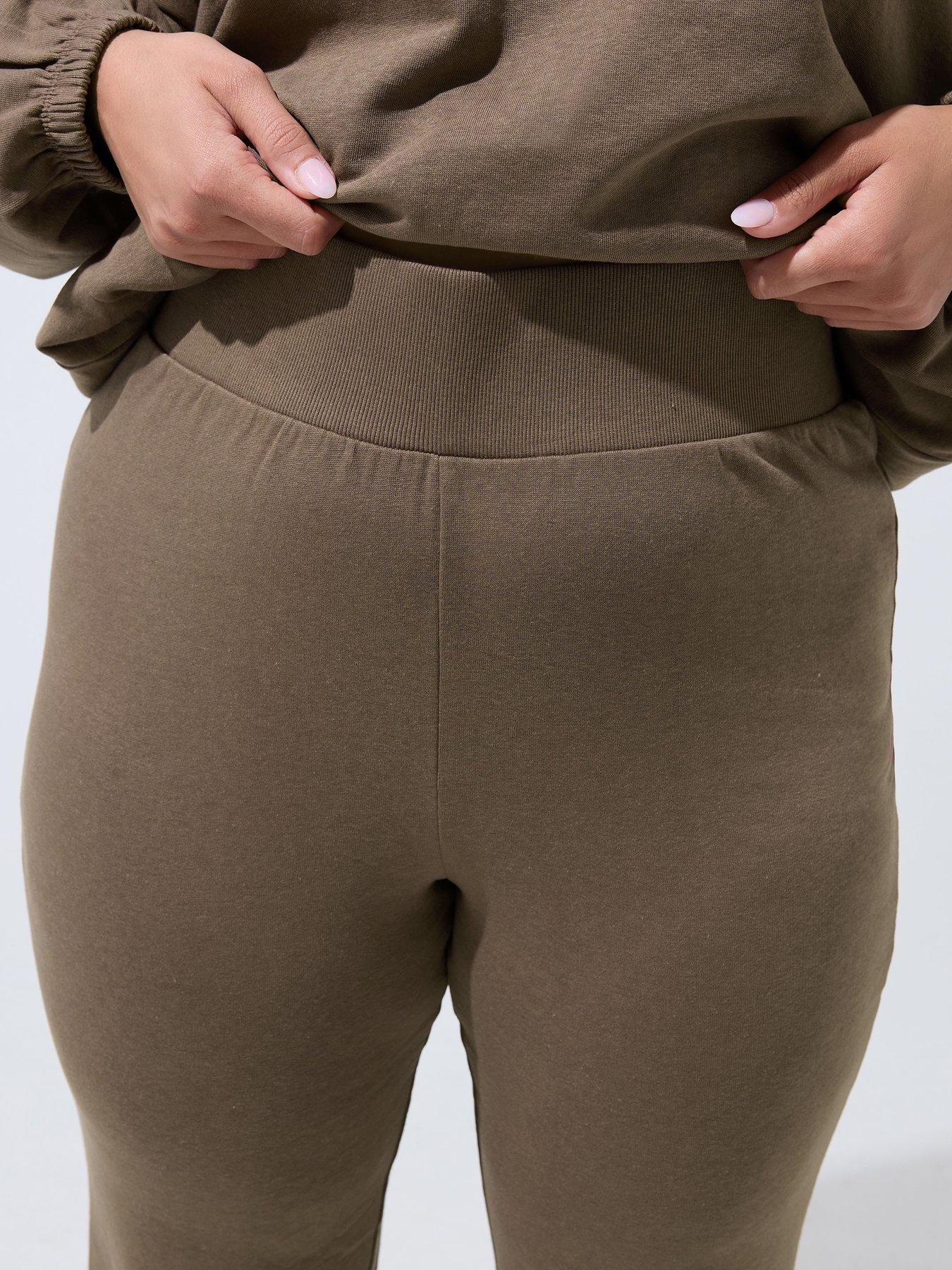 Image 4 of 4 of Yours Curve Slim Flare Jogger - Brown