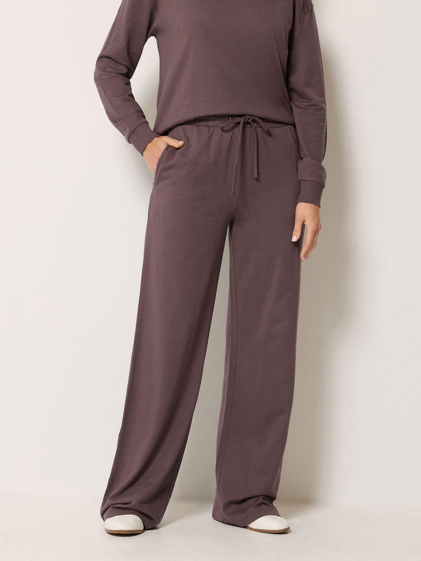 Long Tall Sally LTS PREMIUM Tall Wide Leg Trousers - Chocolate Brown