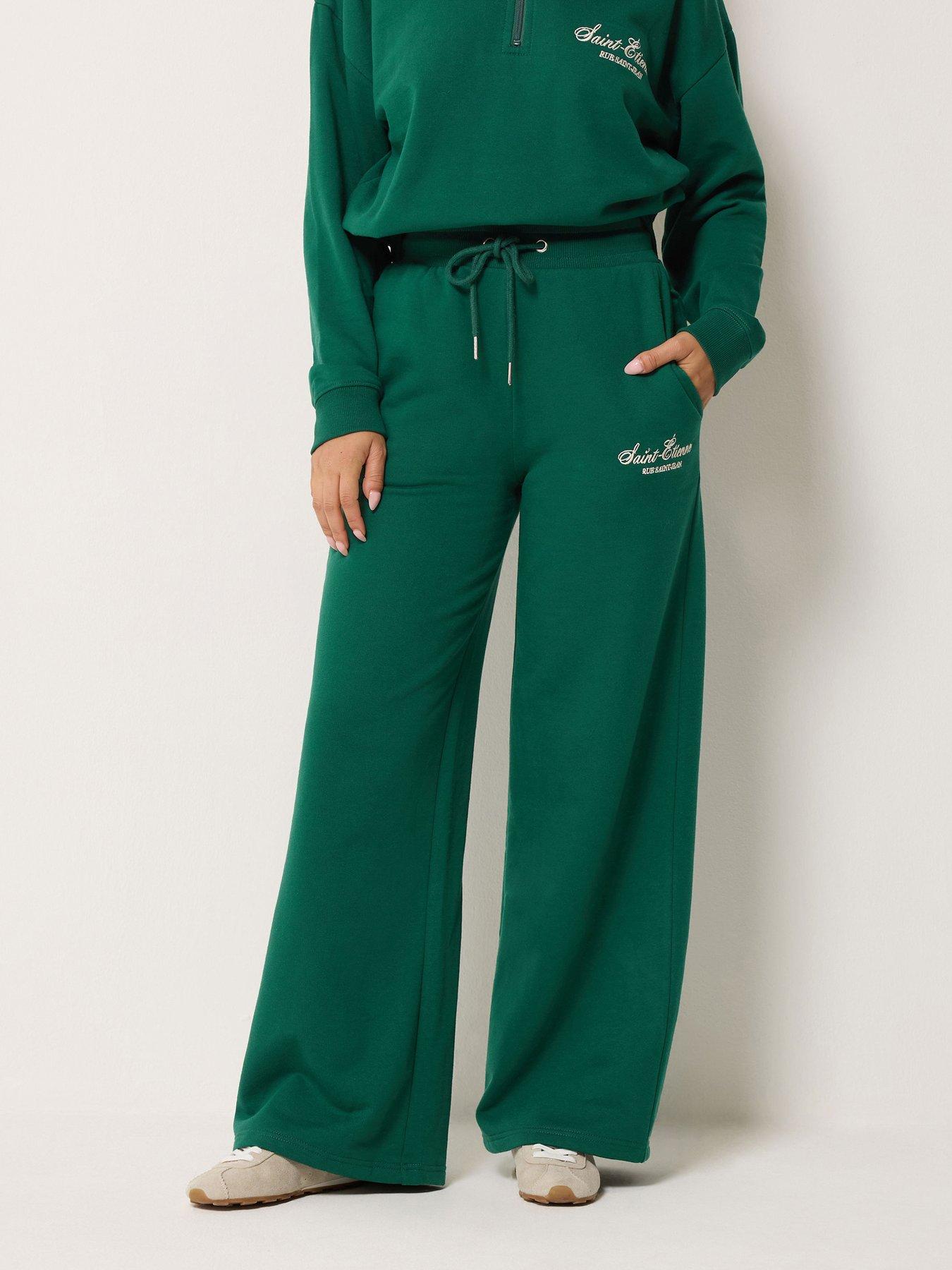 PixieGirl Petite Wide Leg Jogger - Green