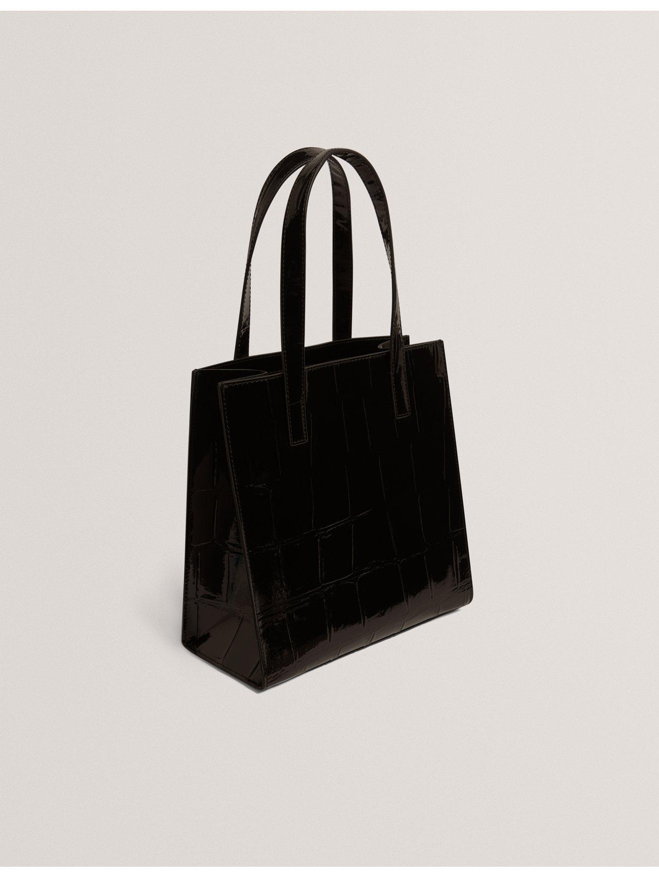 Image 5 of 5 of Ted Baker Croc Effect Small Tote Bag - Black