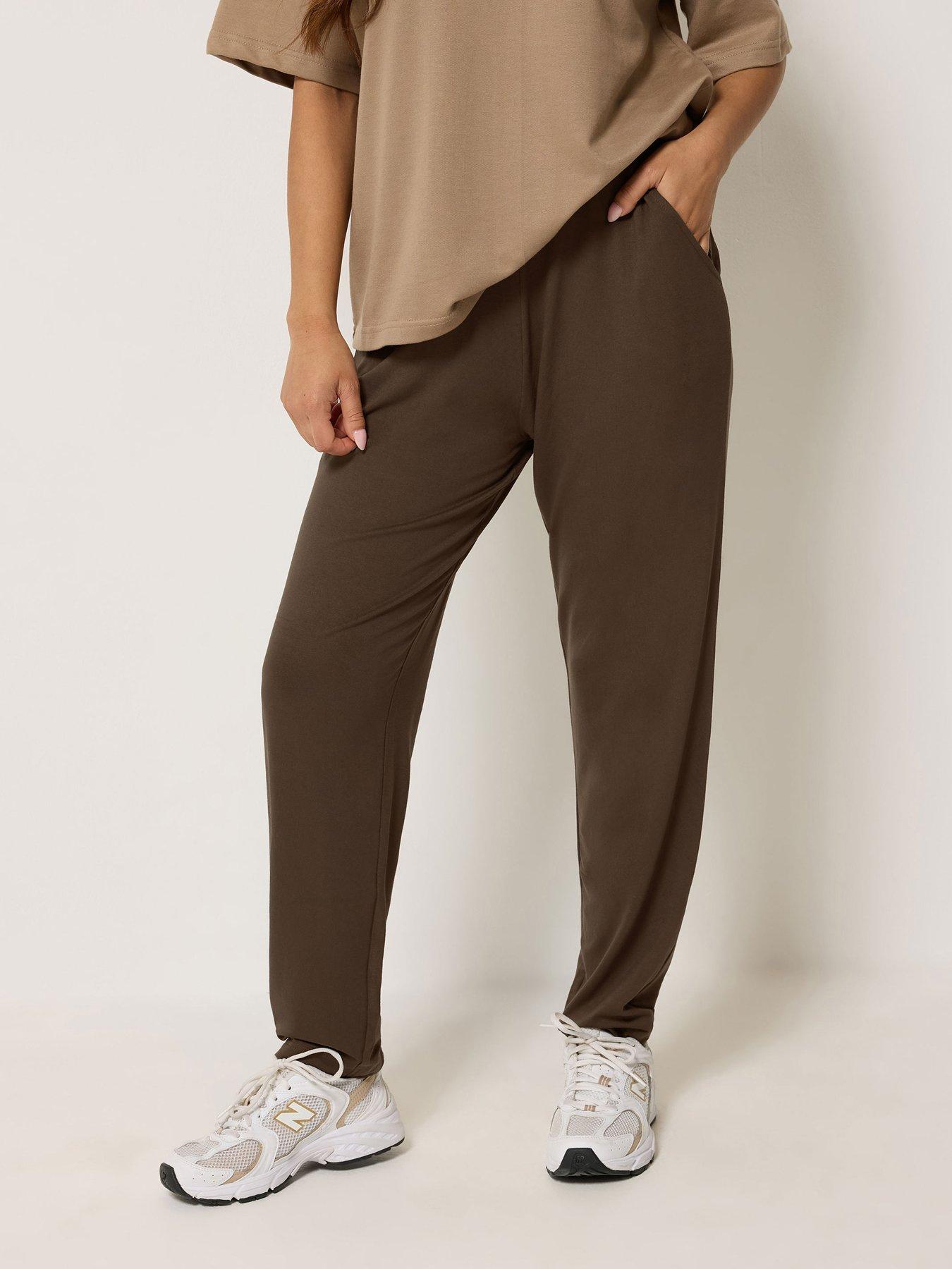 PixieGirl Petite Harem Trousers - Chocolate Brown