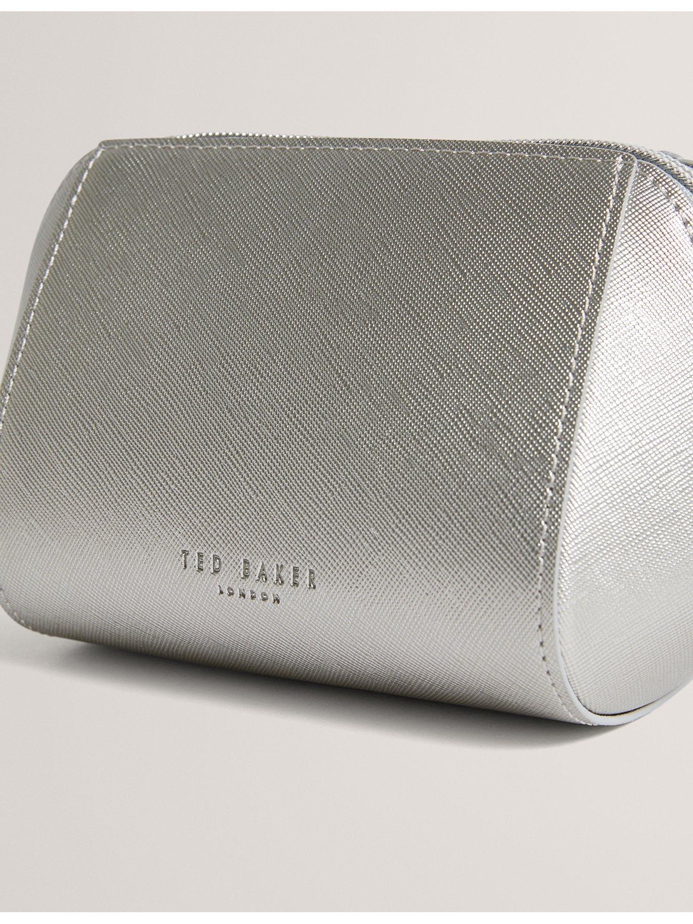 Image 2 of 3 of Ted Baker Crosshatch Wash Bag - Silver