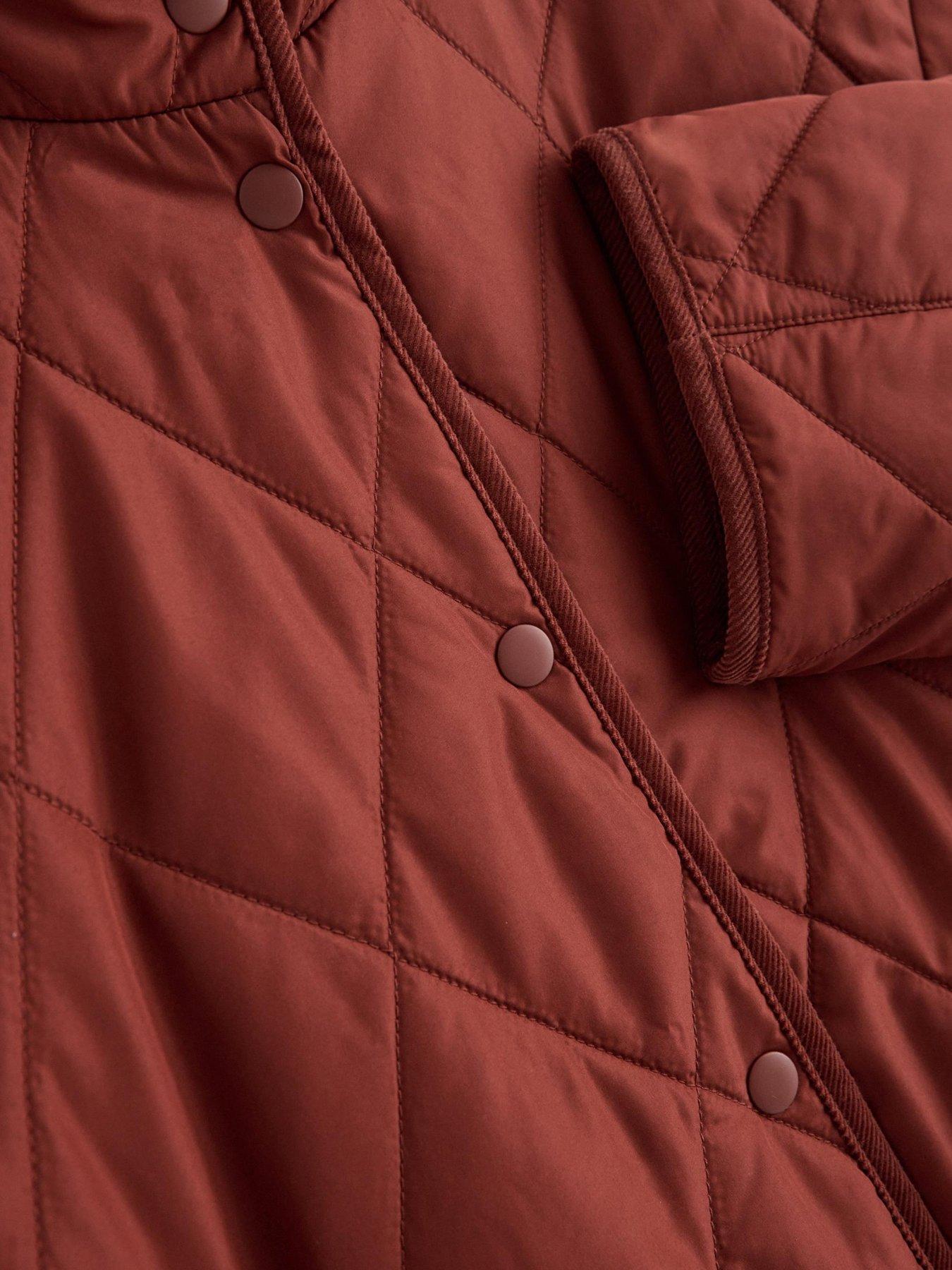 Image 4 of 4 of Lindex Womens Quilted High Collar Popper Jacket - Brown