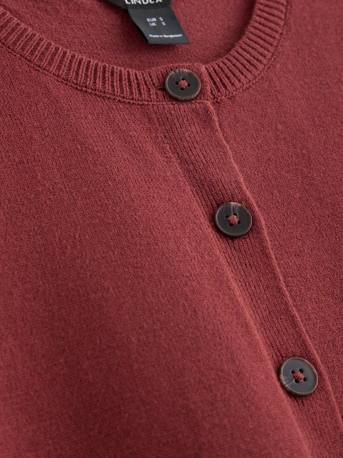 Image 4 of 4 of Lindex Women's Knitted Button-Front Vest - Red