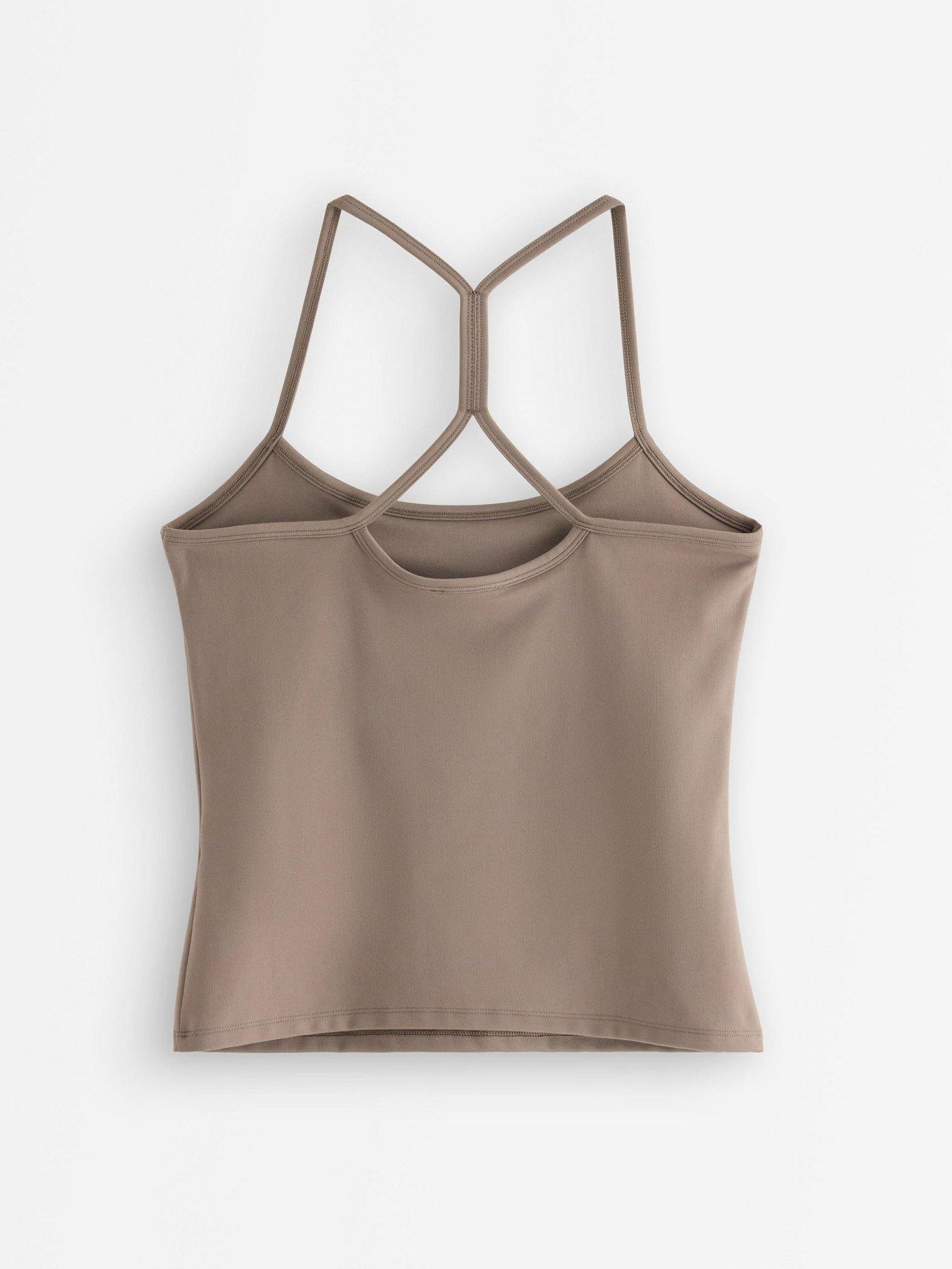 Image 3 of 4 of Lindex Women's Luna Racerback Crop Top - Khaki
