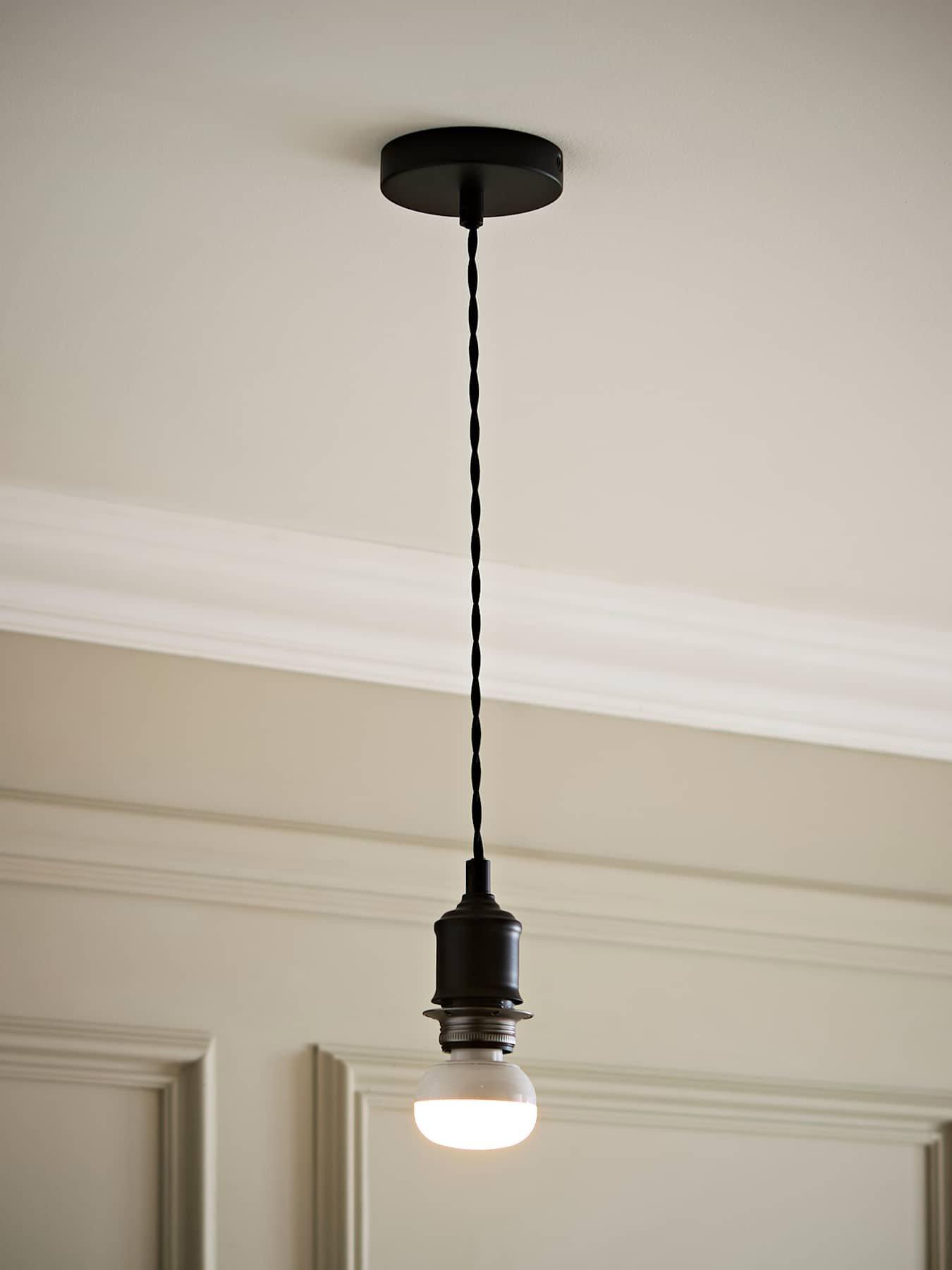 ValueLights Shaw Matte Black Rechargeable Ceiling Pendant
