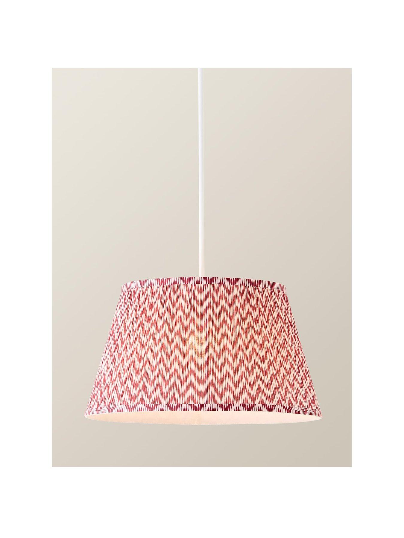 Image 2 of 7 of ValueLights Saffira Pink Pleated Chevron Taper Shade Large