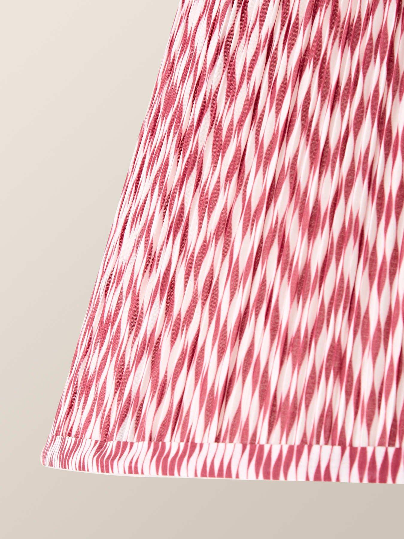 Image 4 of 7 of ValueLights Saffira Pink Pleated Chevron Taper Shade Large
