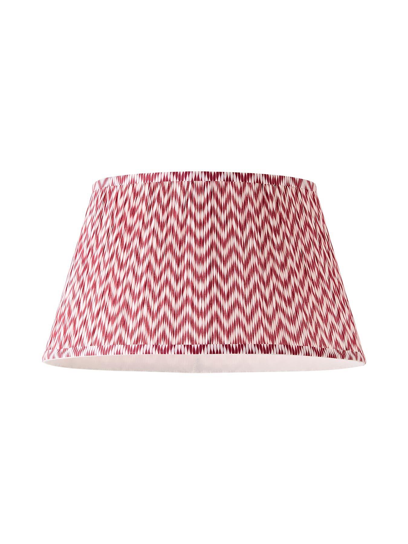 Image 7 of 7 of ValueLights Saffira Pink Pleated Chevron Taper Shade Large