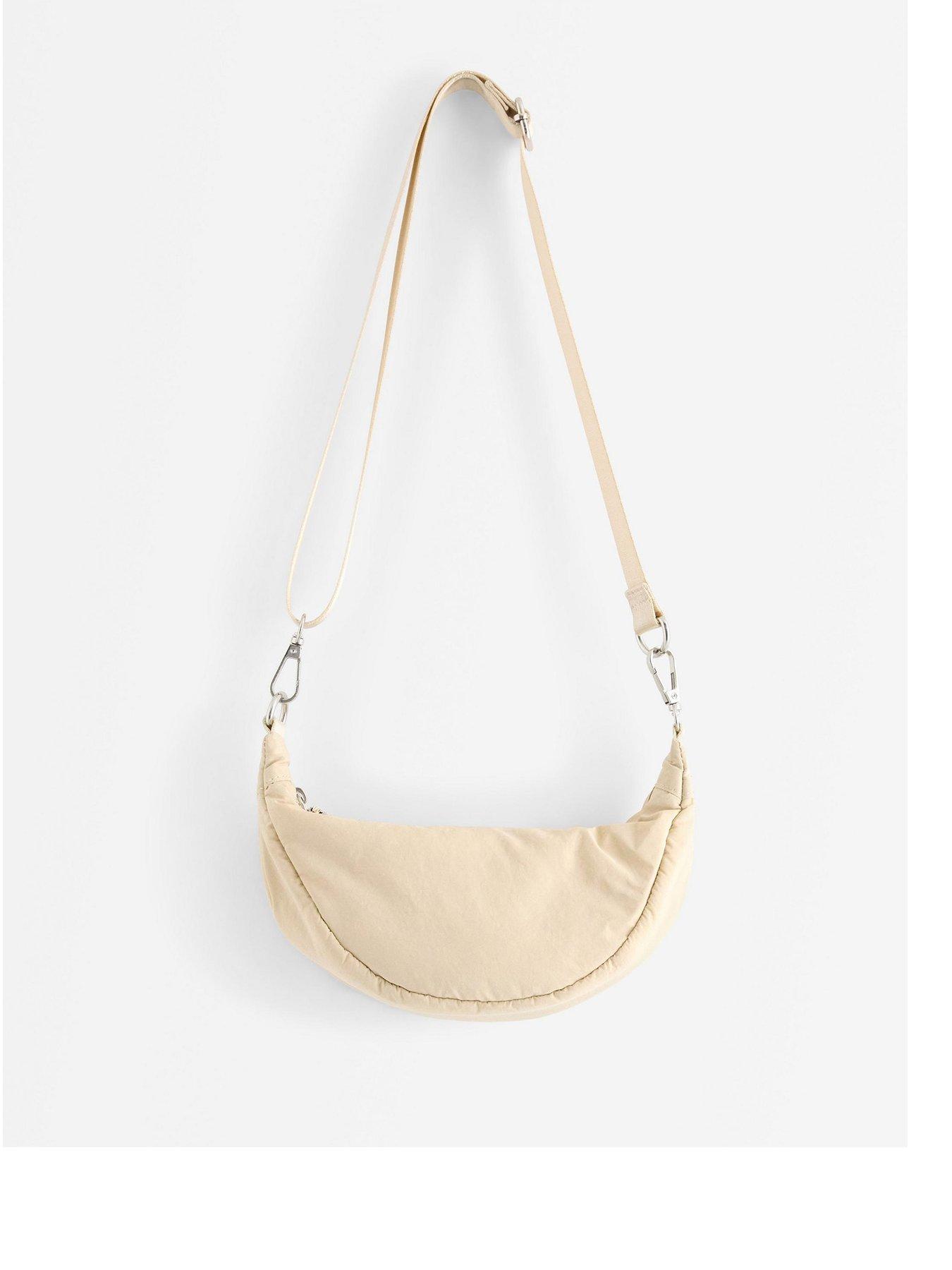 Image 1 of 3 of Lindex Mini Uno Crescent Crossbody Bag - Beige