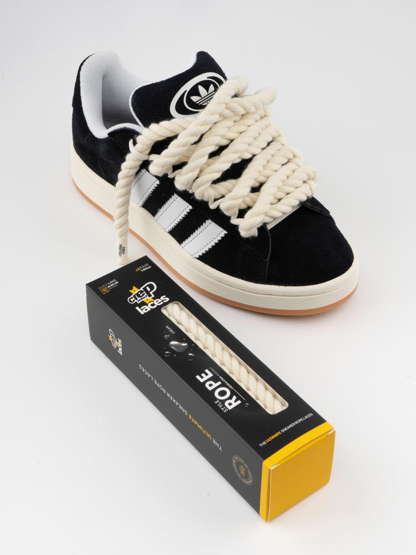Image 3 of 6 of Crep Protect Mens Liquid-Resistant Quick-Lace Rope Laces - Cream