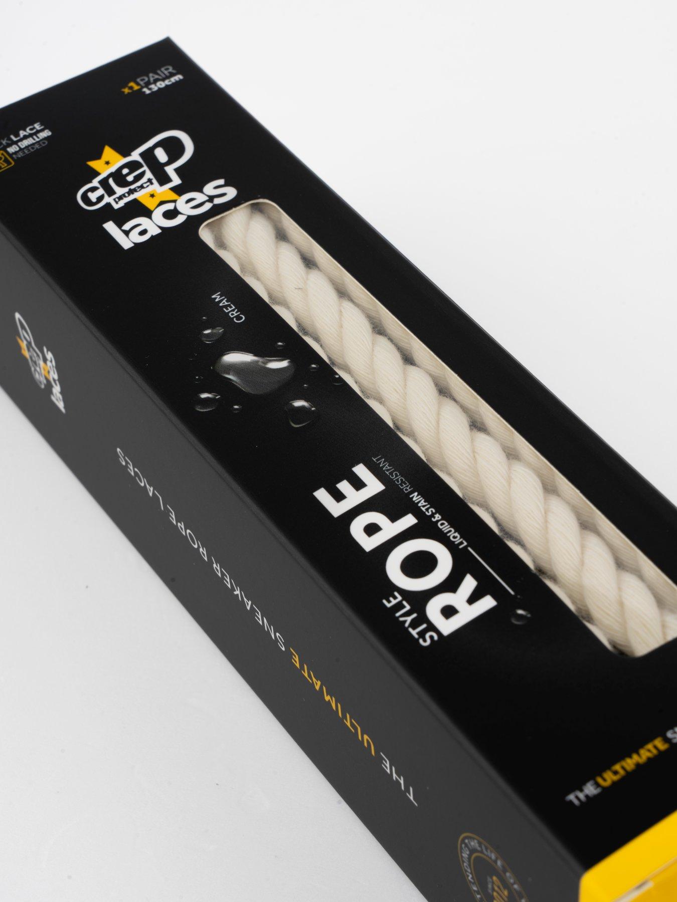 Image 4 of 6 of Crep Protect Mens Liquid-Resistant Quick-Lace Rope Laces - Cream