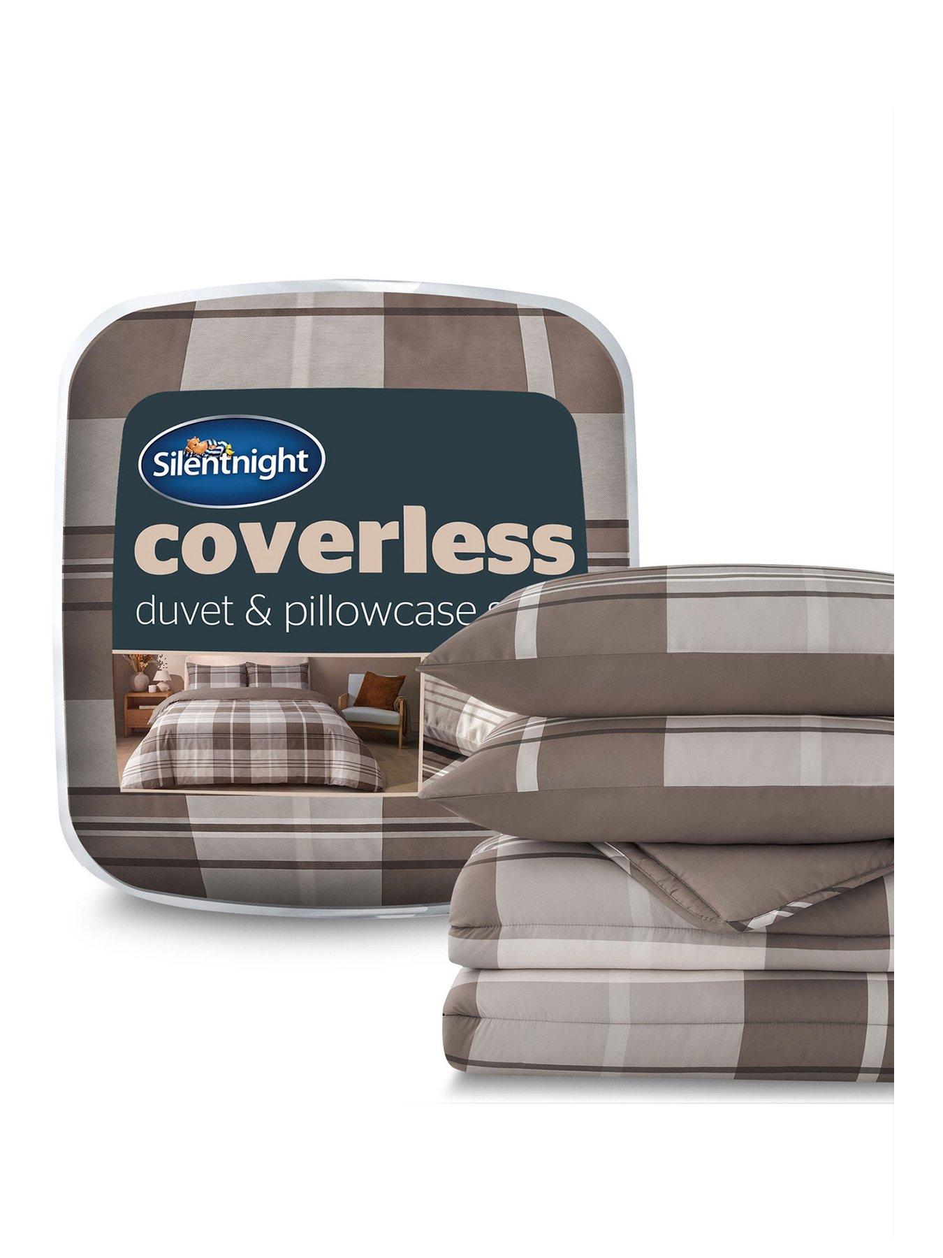 Image 2 of 7 of Silentnight Coverless Duvet Printed Check Natural 10.5 Tog
