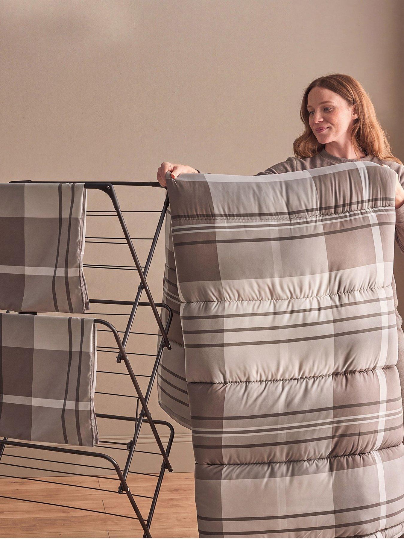 Image 6 of 7 of Silentnight Coverless Duvet Printed Check Natural 10.5 Tog