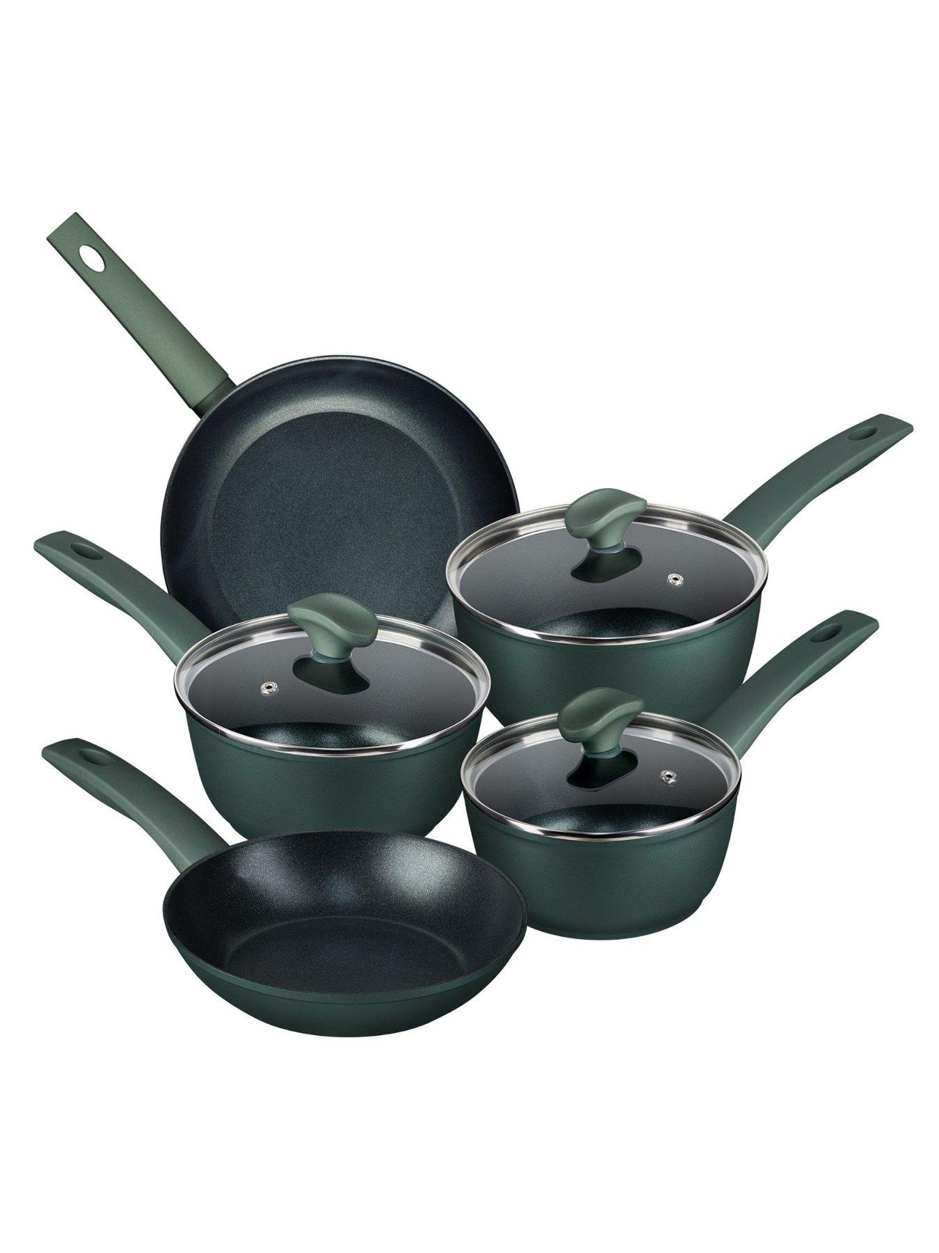 Prestige Earth Friendly Cookware Set, 5pce, 20  &  28cm Frys, 16, 18  &  20cm S/pans