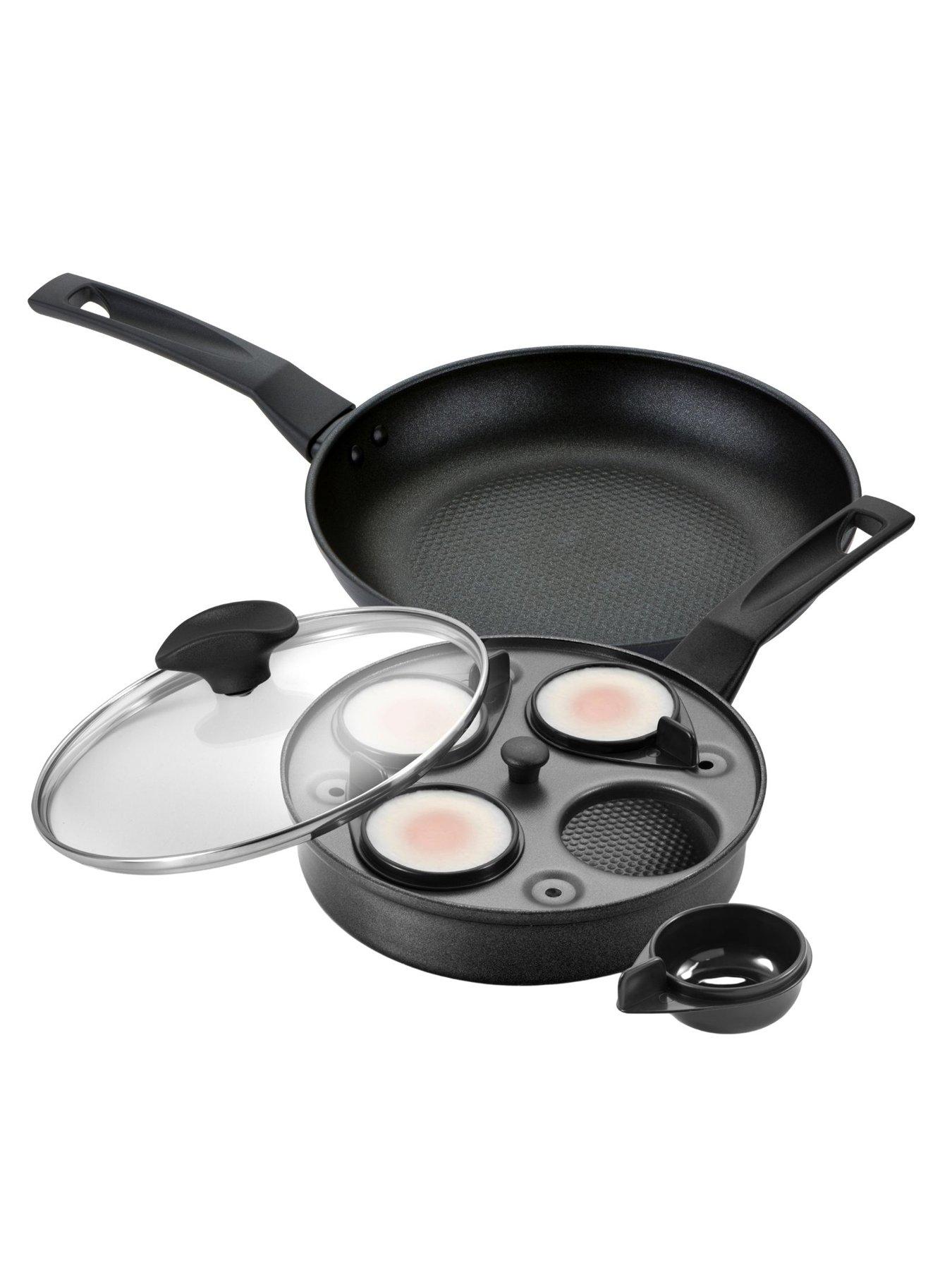 Prestige 9 X Tougher Twinpack (11936 - 21cm Fry/omelette Pan  &  12079 - 20cm 4 Cup Egg Poacher)