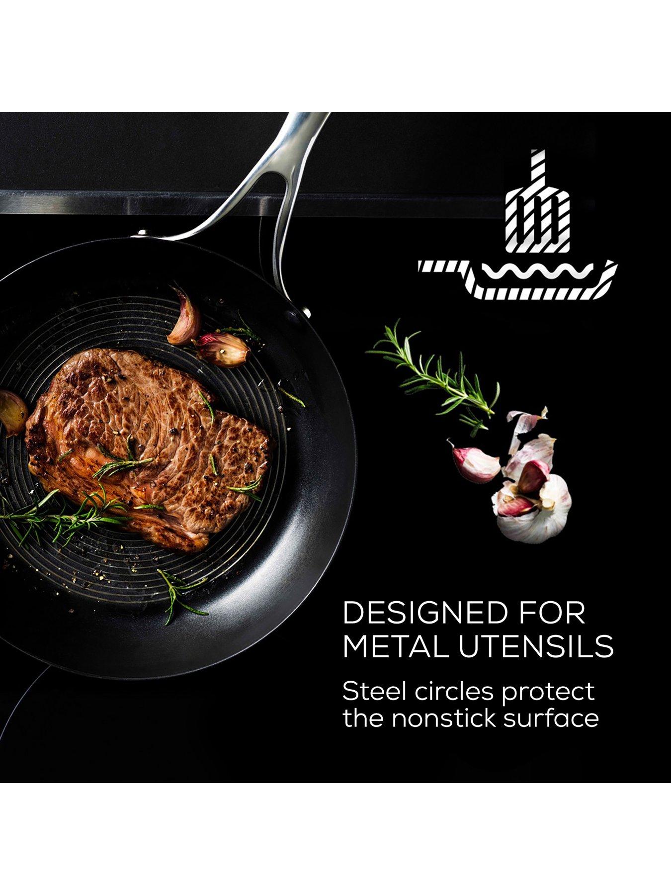 Image 4 of 8 of Circulon S Series Stainless Steel Hybrid Non Stick Frying Pan Set of 2: 20cm &amp; 26cm