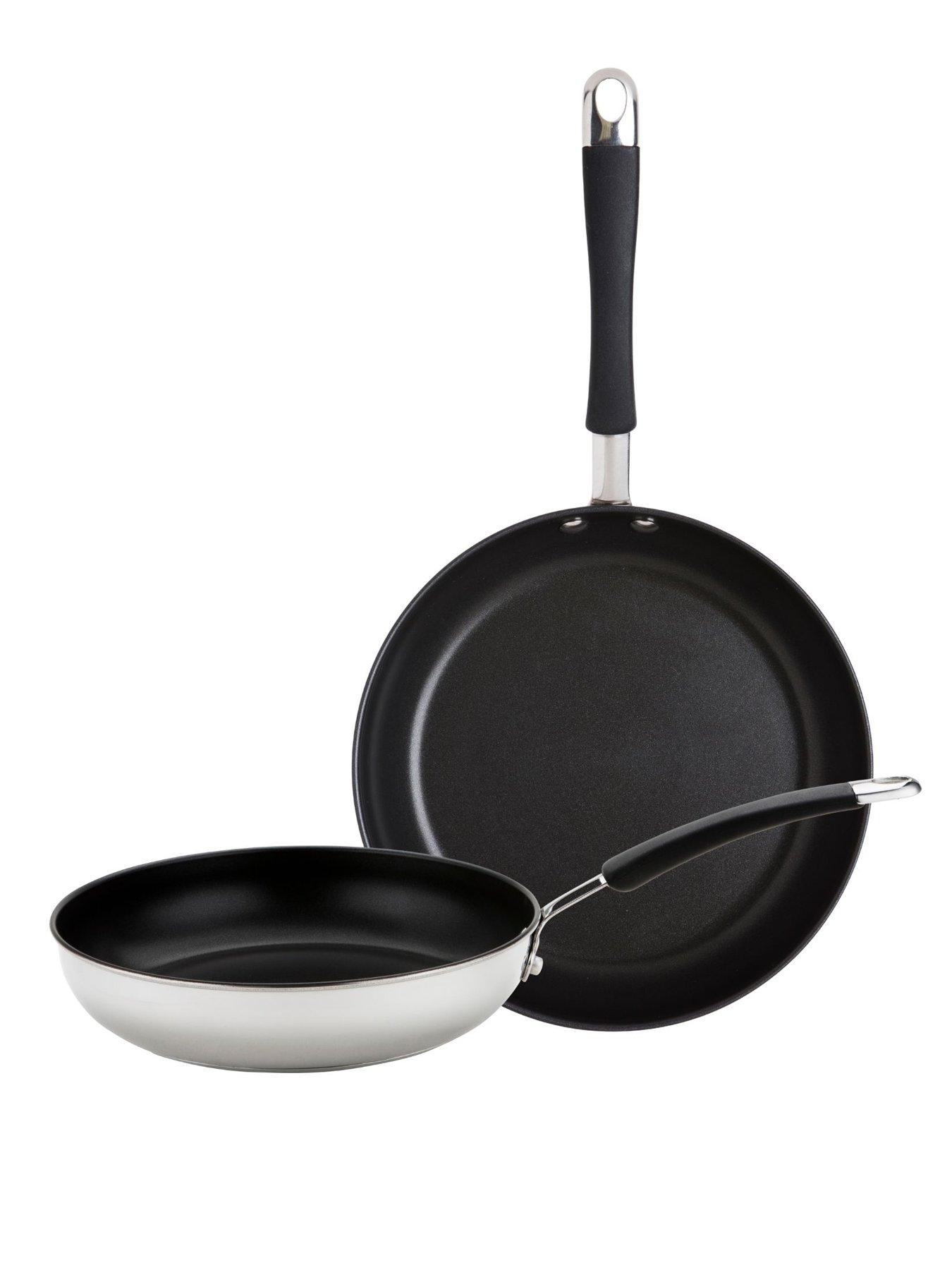 MEYER Induction S/steel Frypan Twin Pack, 20cm & 28cm (mo)