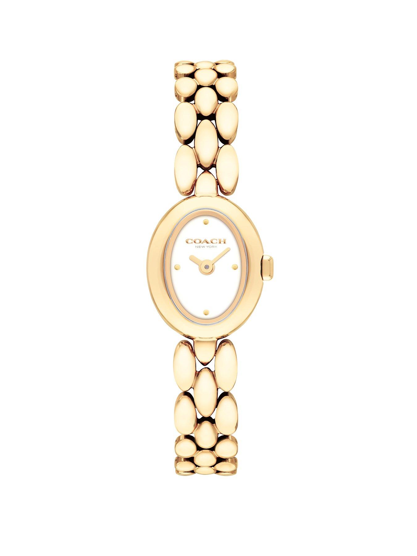 COACH Ladies Sammy Gold Plated Bracelet Watch