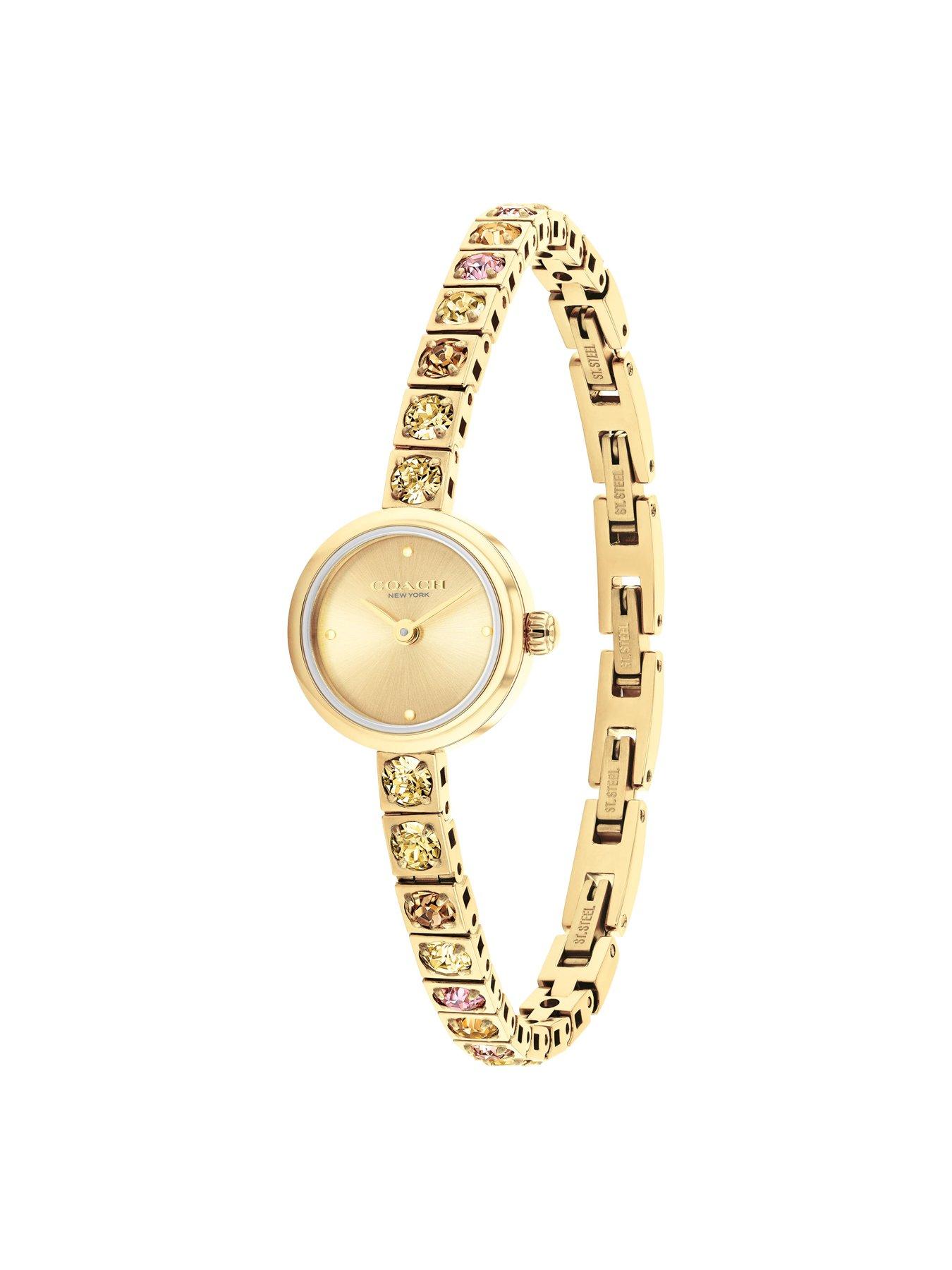 Image 2 of 4 of COACH Ladies Iris Gold Plated Tennis Bracelet Watch