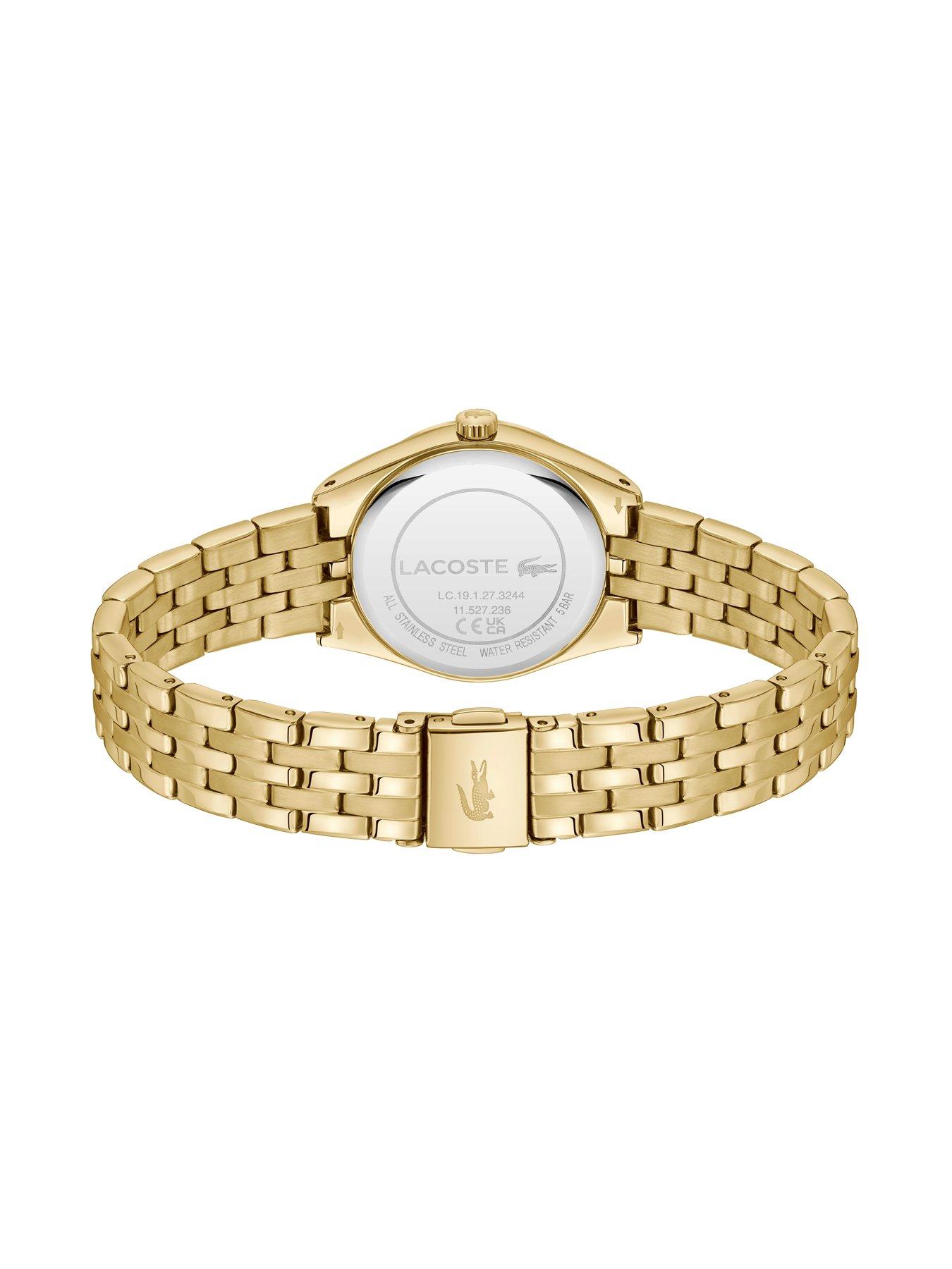 Image 3 of 5 of Lacoste Tuilerie Burgundy Dial and Gold Bracelet Watch