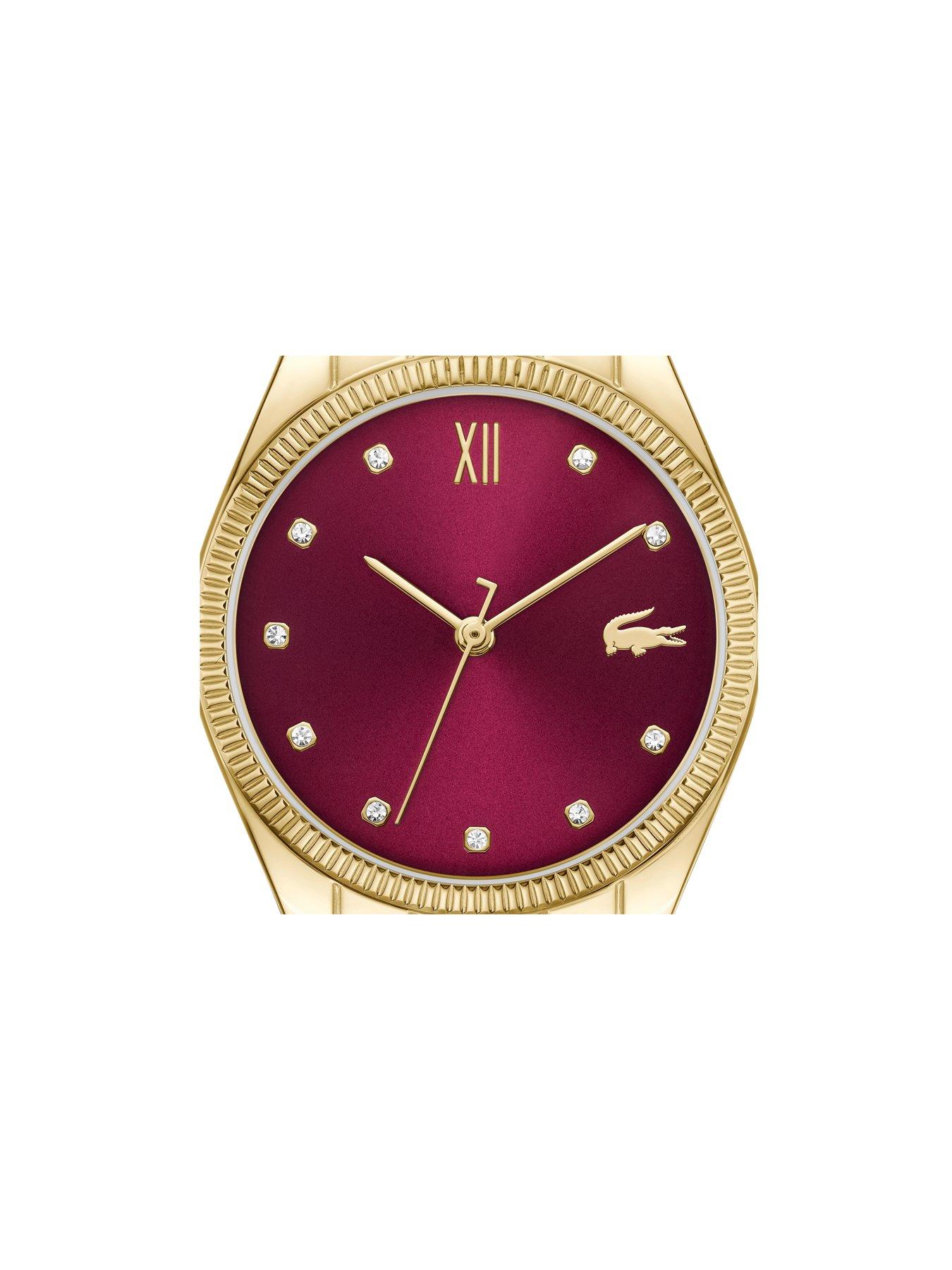 Image 4 of 5 of Lacoste Tuilerie Burgundy Dial and Gold Bracelet Watch