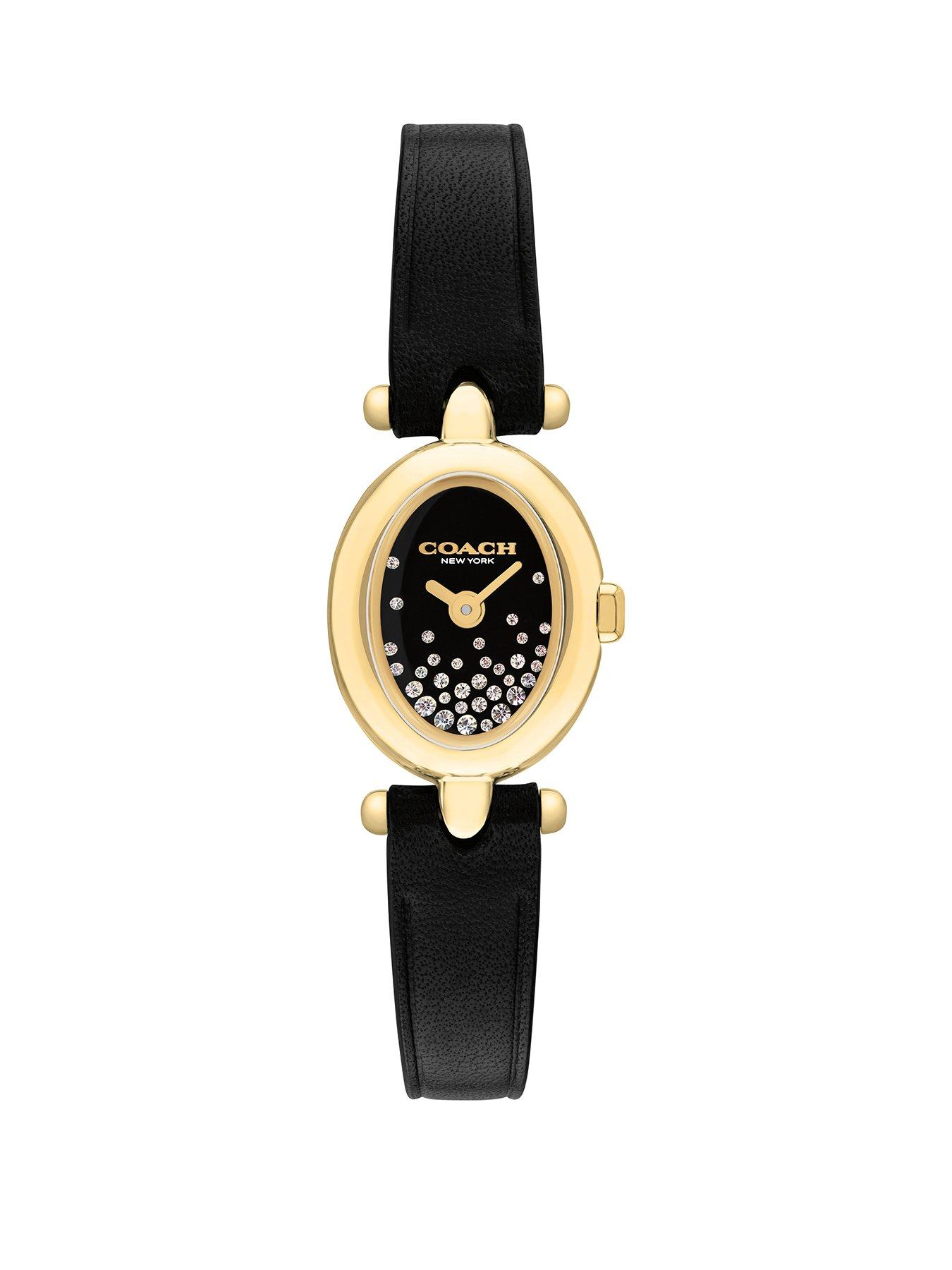 Image 1 of 4 of COACH Ladies Sammy Black Leather Strap Watch