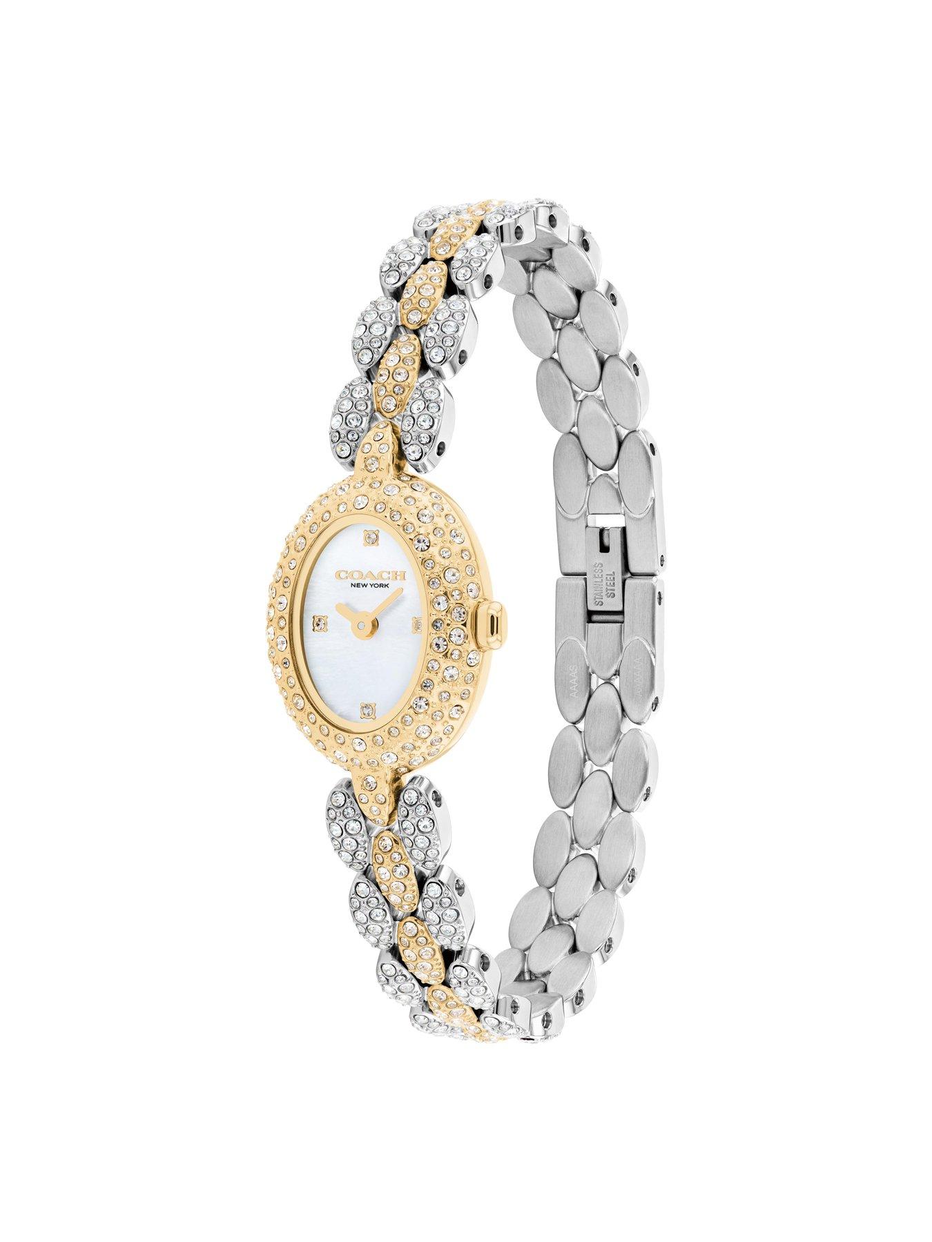 Image 2 of 4 of COACH Ladies Sammy Two-Tone Crystal Bracelet Watch
