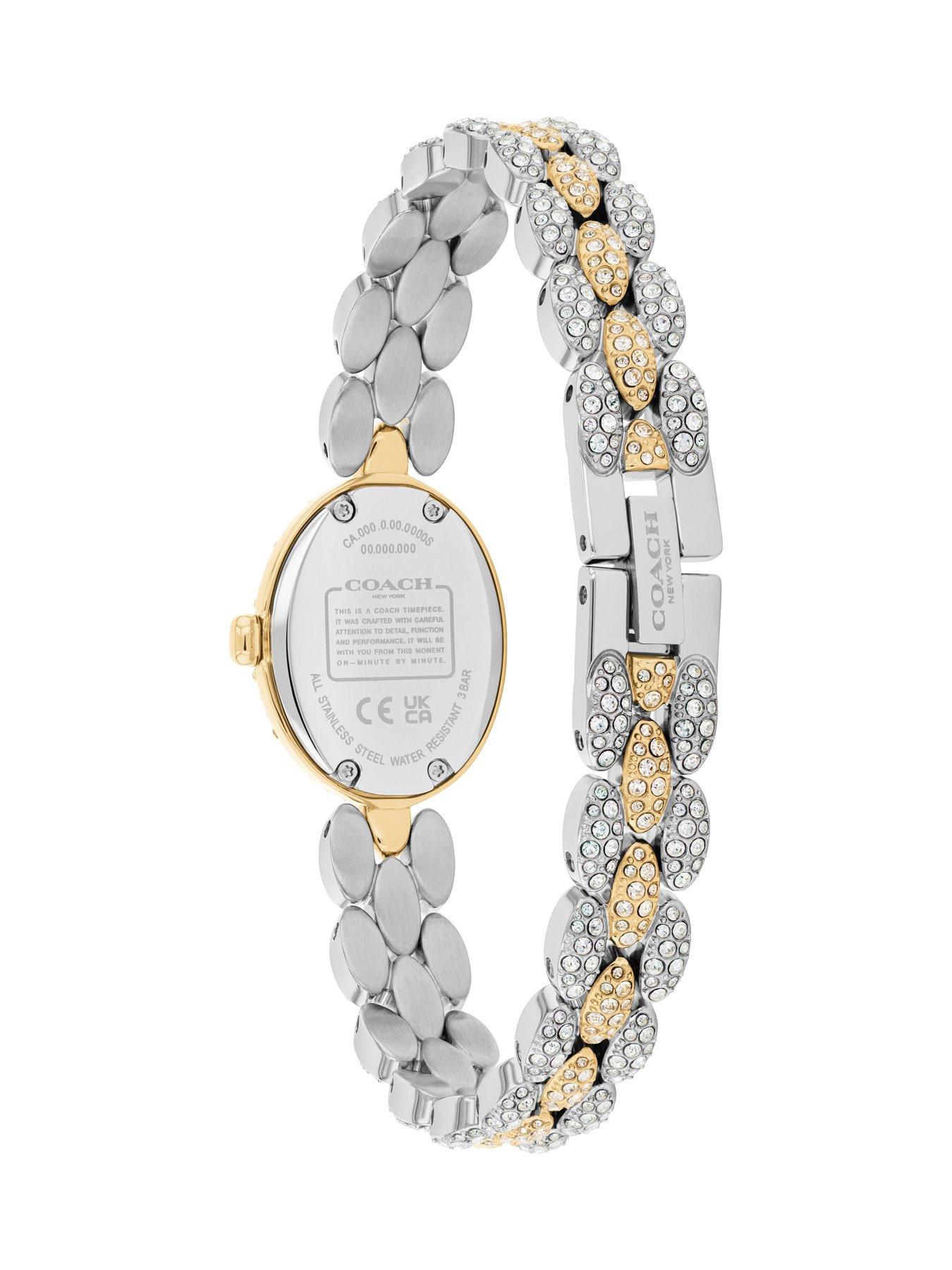 Image 3 of 4 of COACH Ladies Sammy Two-Tone Crystal Bracelet Watch