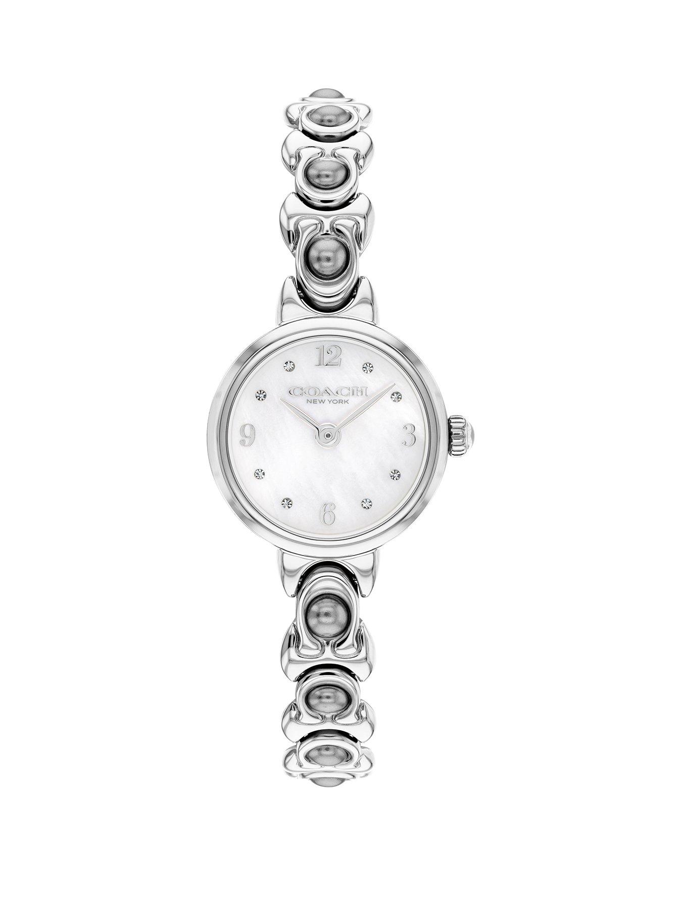 Image 1 of 4 of COACH Ladies Iris Stainless Steel with Pearl Bracelet  Watch