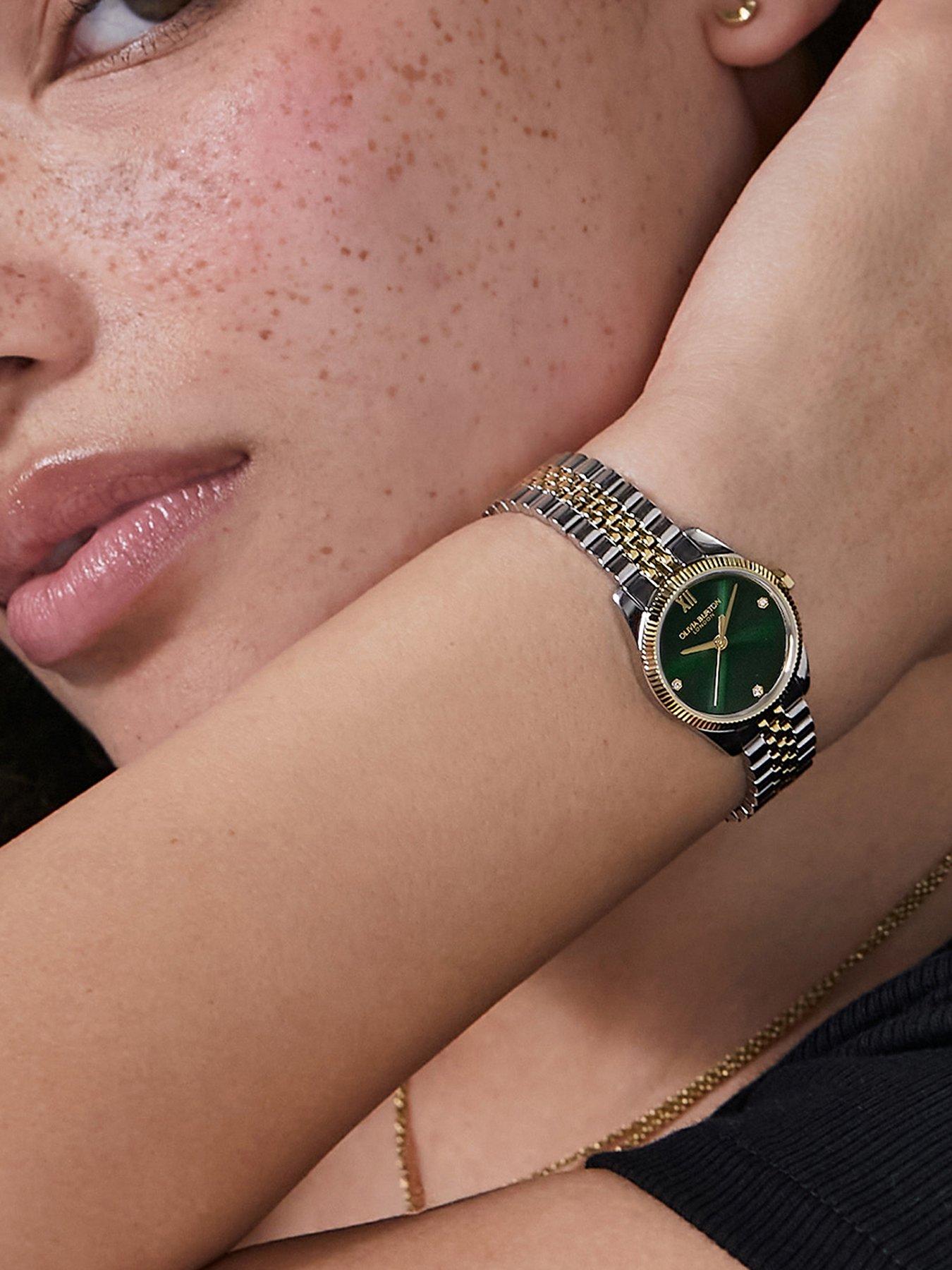 Olivia Burton 25mm Highbury Green Sunray Two Tone Watch