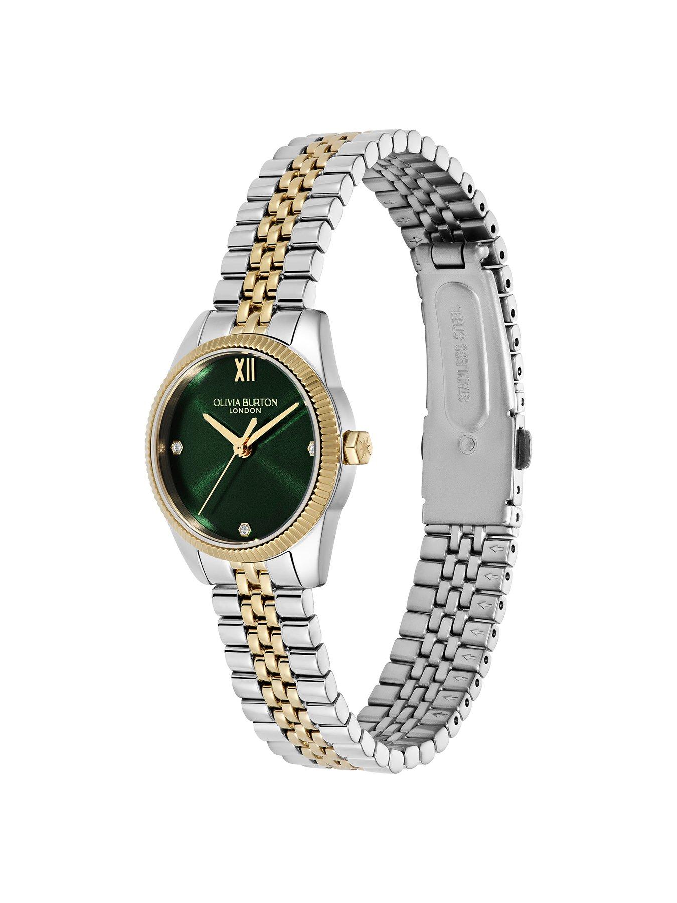 Image 2 of 8 of Olivia Burton 25mm Highbury Green Sunray Two Tone Watch