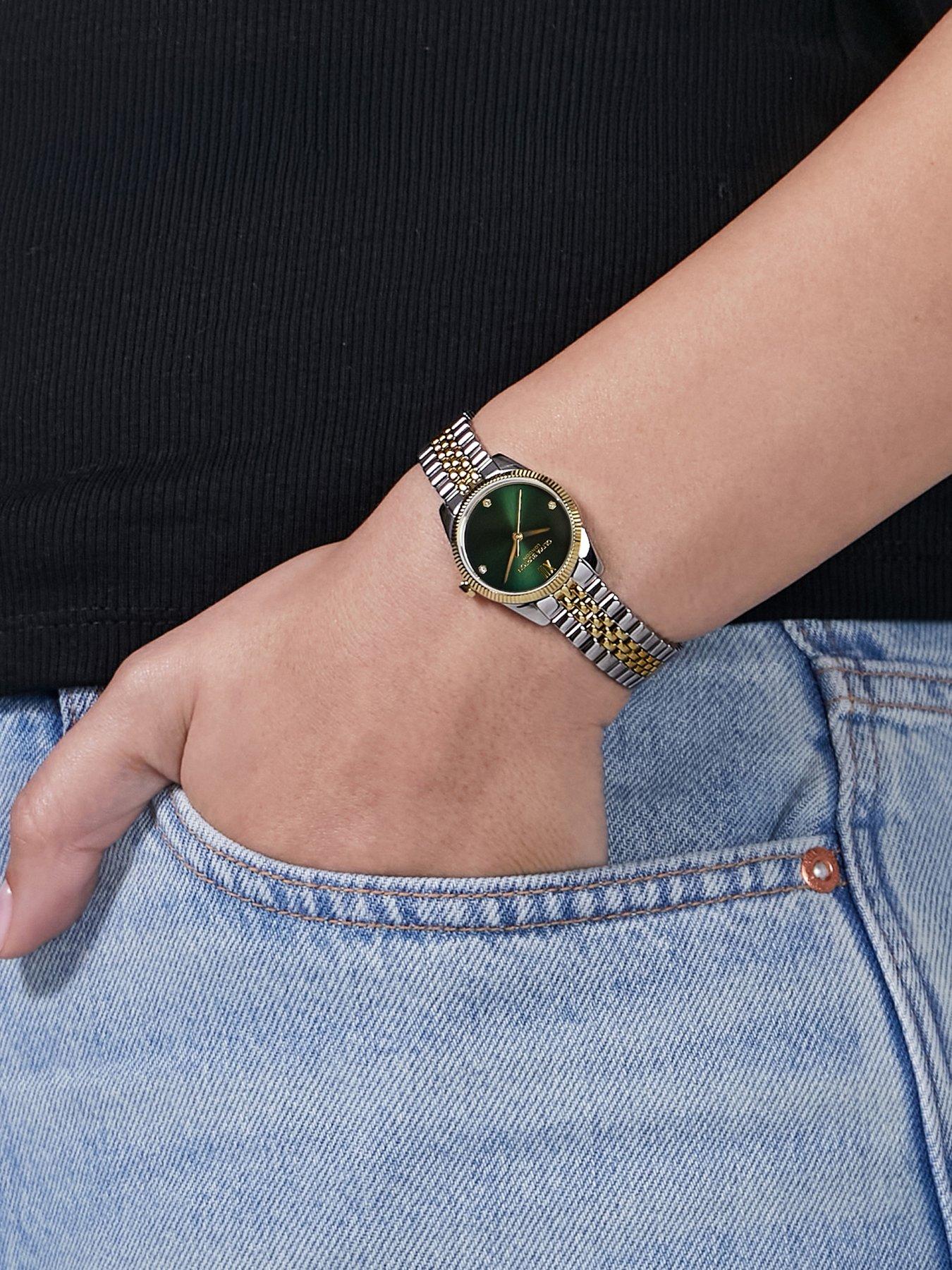Image 6 of 8 of Olivia Burton 25mm Highbury Green Sunray Two Tone Watch