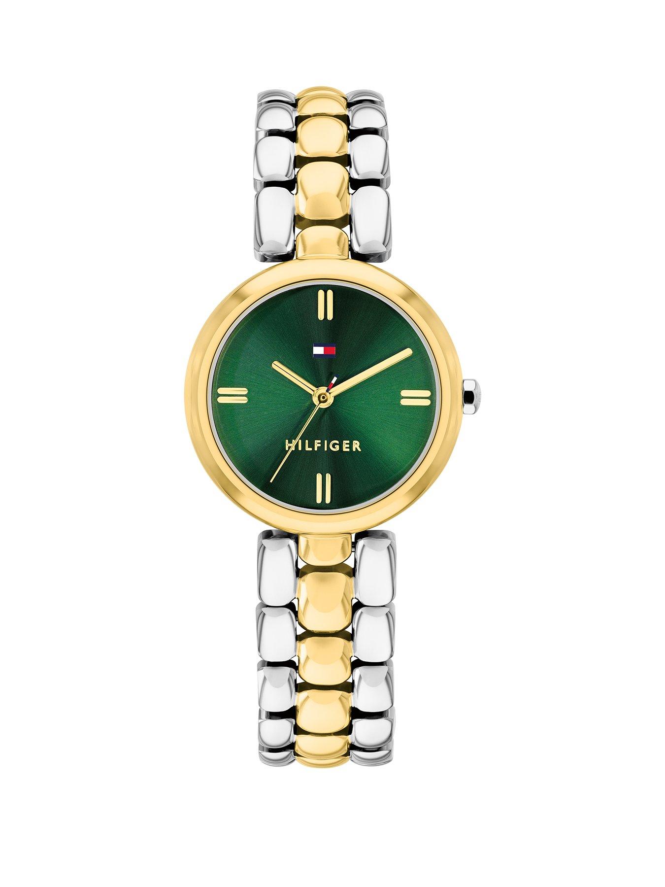 Tommy Hilfiger Women's Two Toned Stainless Steel and Gold IP Bracelet Watch
