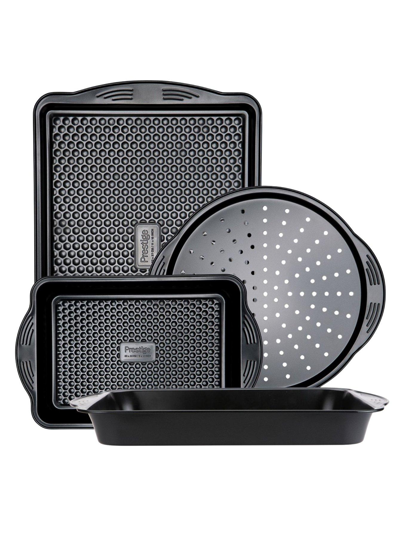 Image 1 of 7 of Prestige Aerolift 4 Piece Set - Medium &amp; Large Roast &amp; Bake Tray, Large Oven Tray &amp; Pizza Crisper