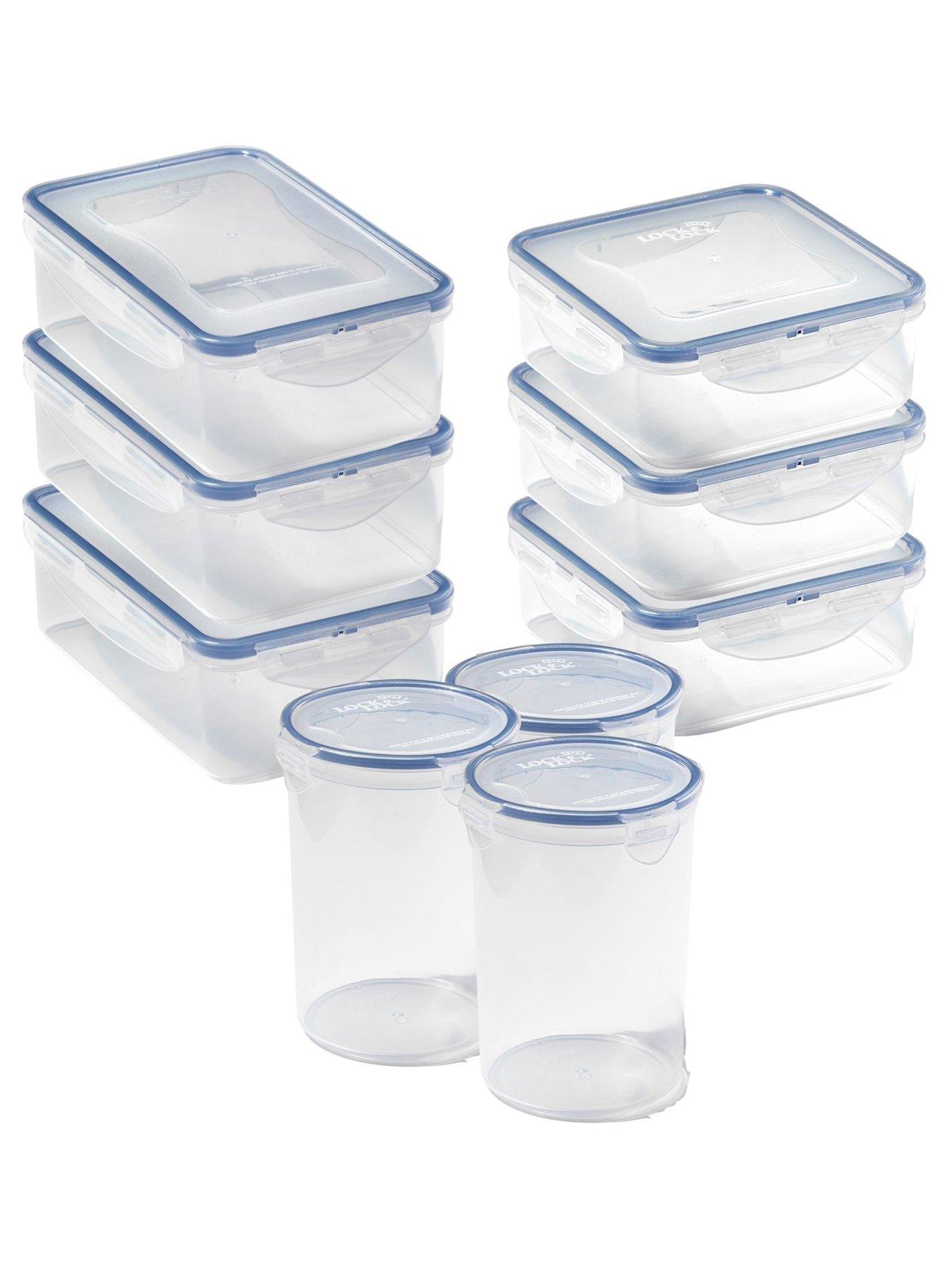 Lock and Lock Classic 9pce Set (3 X Rd 700ml Hpl932d, 3 X Rect 1.0lt Hpl817, 3 X Sq 870ml Hpl823)