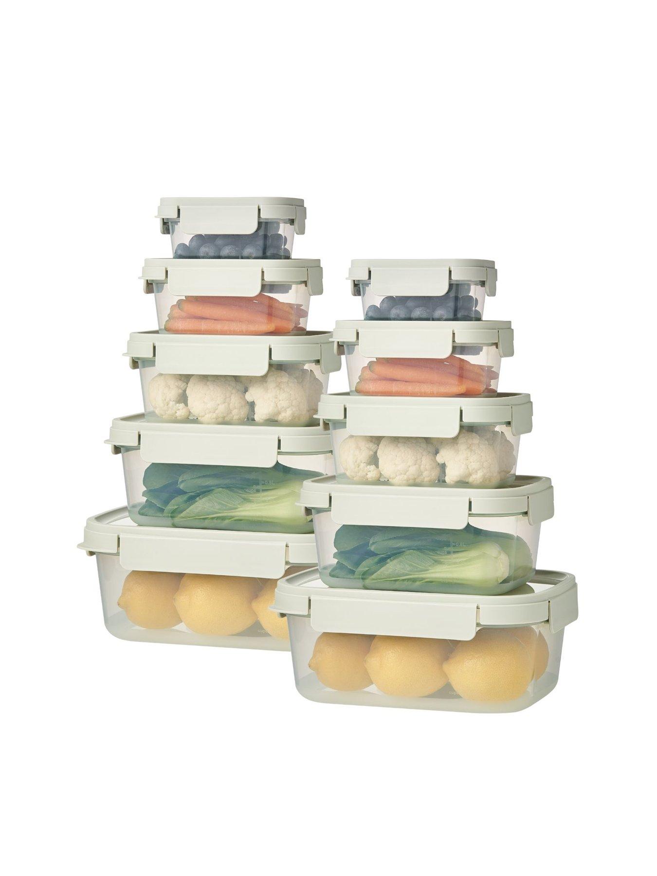 Lock and Lock Nestnlock 10pce Set Sage Lids (ltn350s5 X 2)