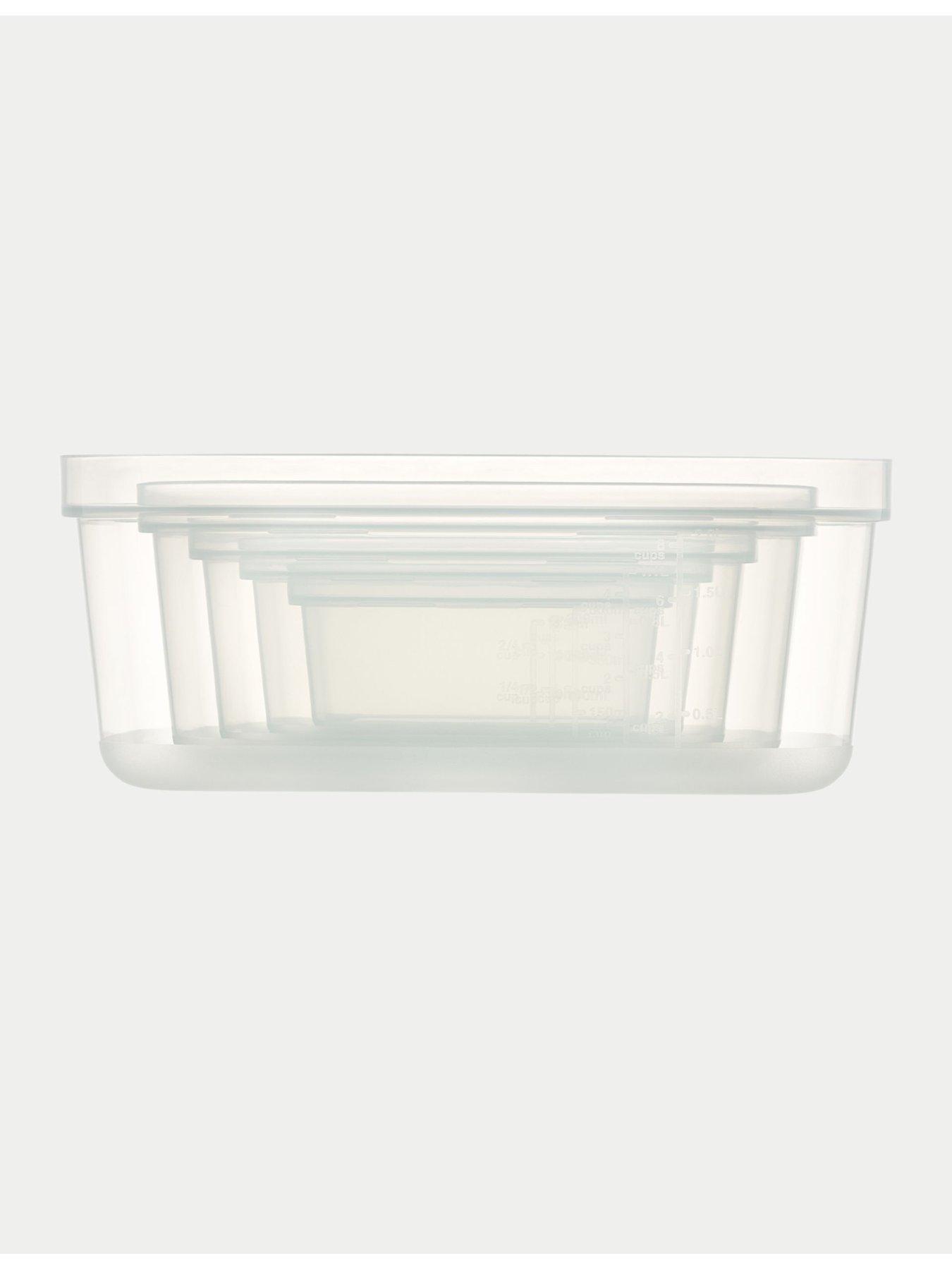 Image 4 of 7 of LocknLock NestnLock 10 Piece Container Set blue &amp; Sage Lids