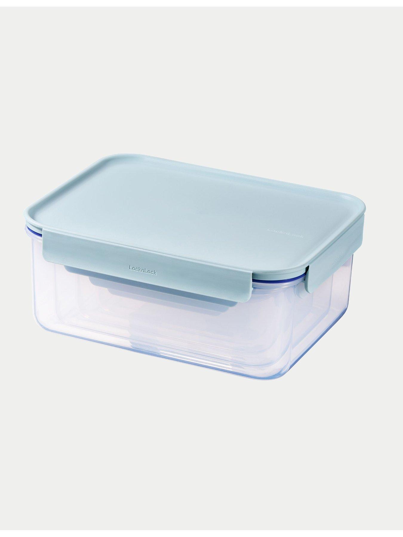 Image 3 of 5 of Lock and Lock Classic Plus Rectangular 8 Piece Nesting Set Blue