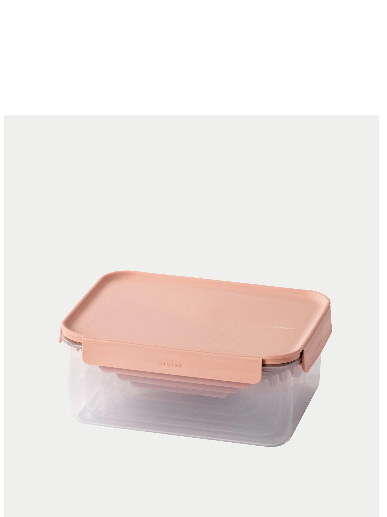Image 2 of 4 of LocknLock Classic Plus Rectangular 8 Piece Nesting Set Pink
