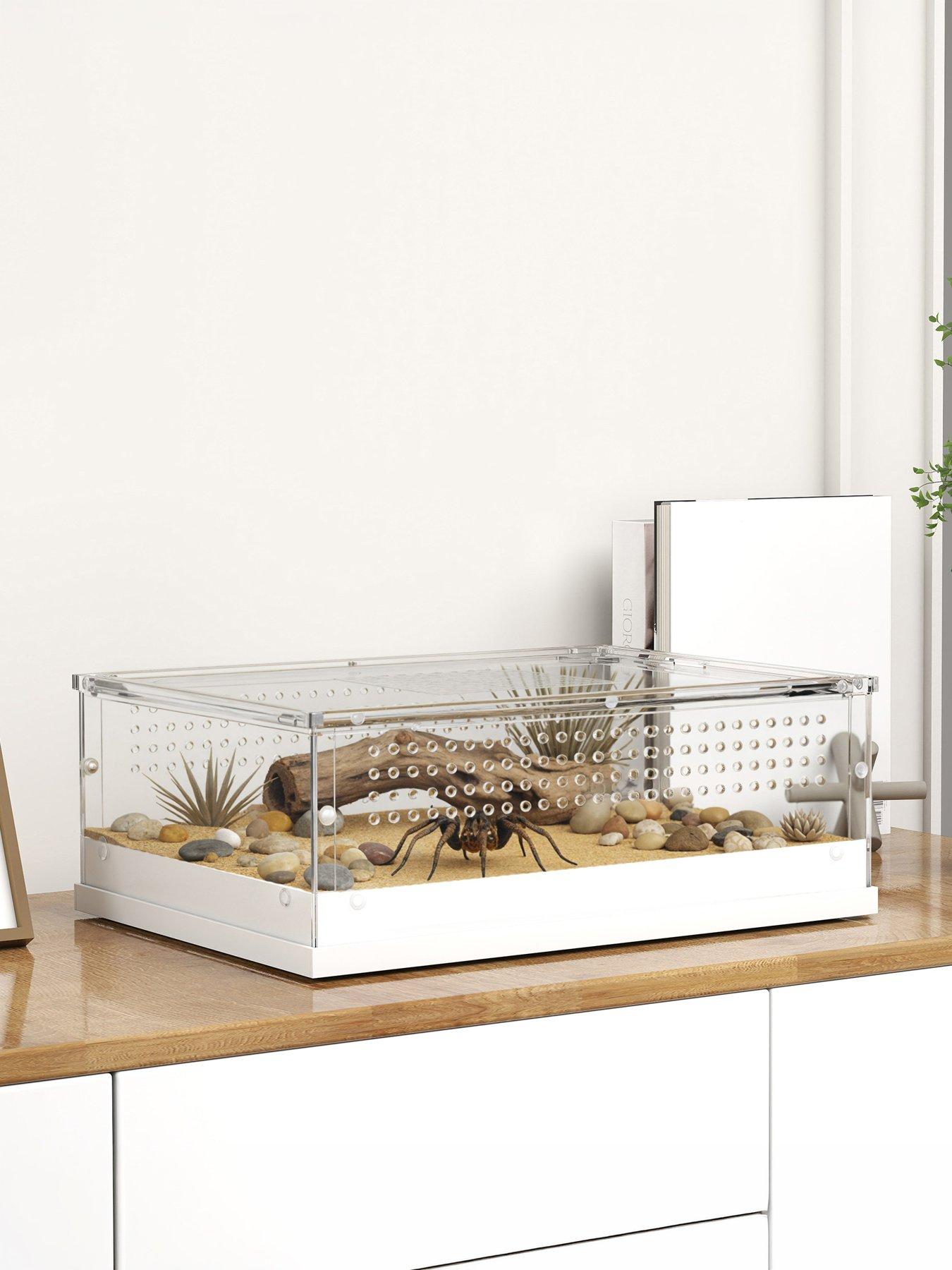 Image 1 of 7 of PawHut Reptile Terrarium, 360&deg; Acrylic&nbsp;Breeding Box with Vents and&nbsp;Top Sliding Door&nbsp;for Snake, Frog, Spider, Gecko, Tarantula, Stick Insect, Praying Mantis - 40 x 30 x 15cm