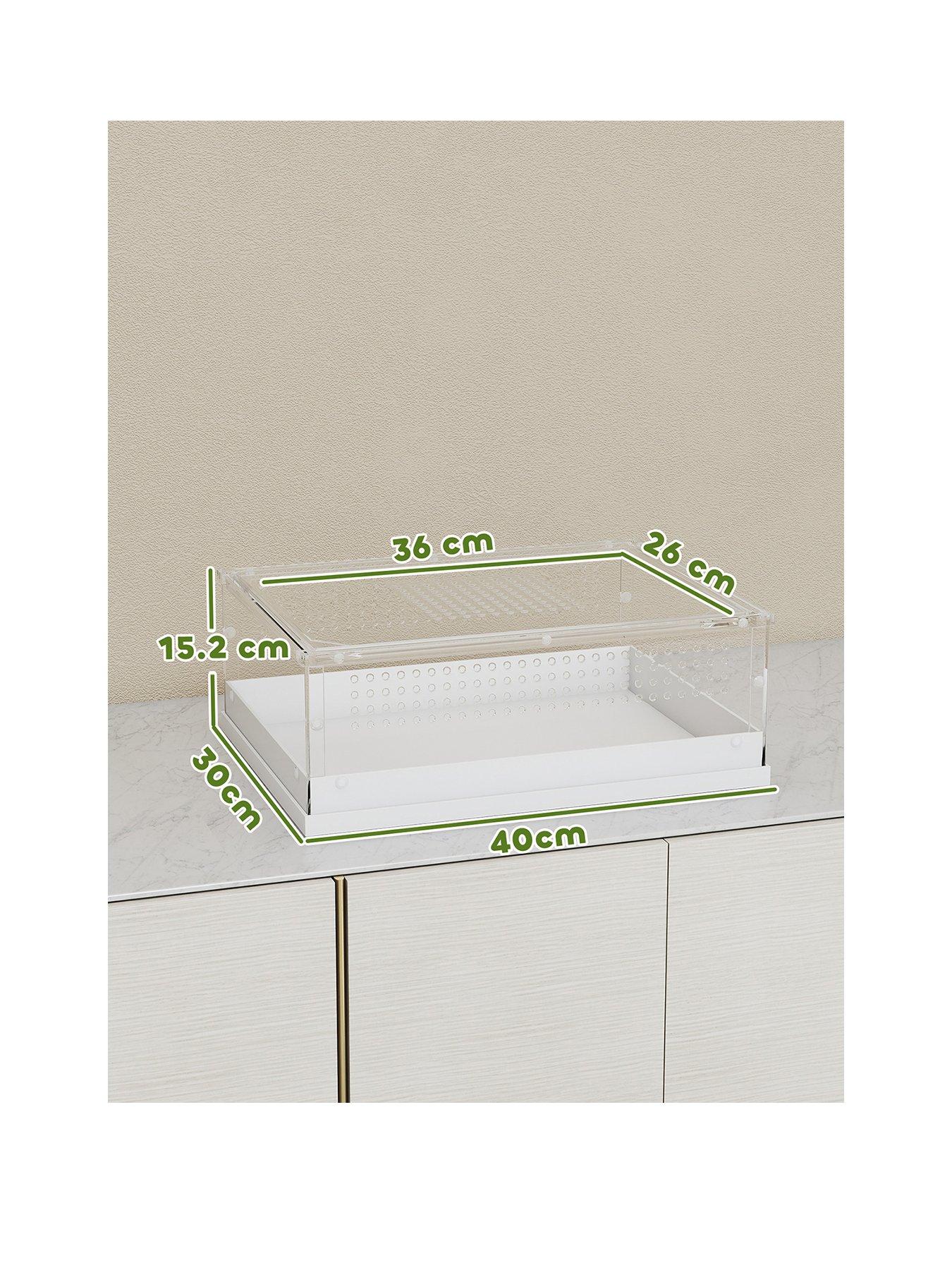 Image 2 of 7 of PawHut Reptile Terrarium, 360&deg; Acrylic&nbsp;Breeding Box with Vents and&nbsp;Top Sliding Door&nbsp;for Snake, Frog, Spider, Gecko, Tarantula, Stick Insect, Praying Mantis - 40 x 30 x 15cm