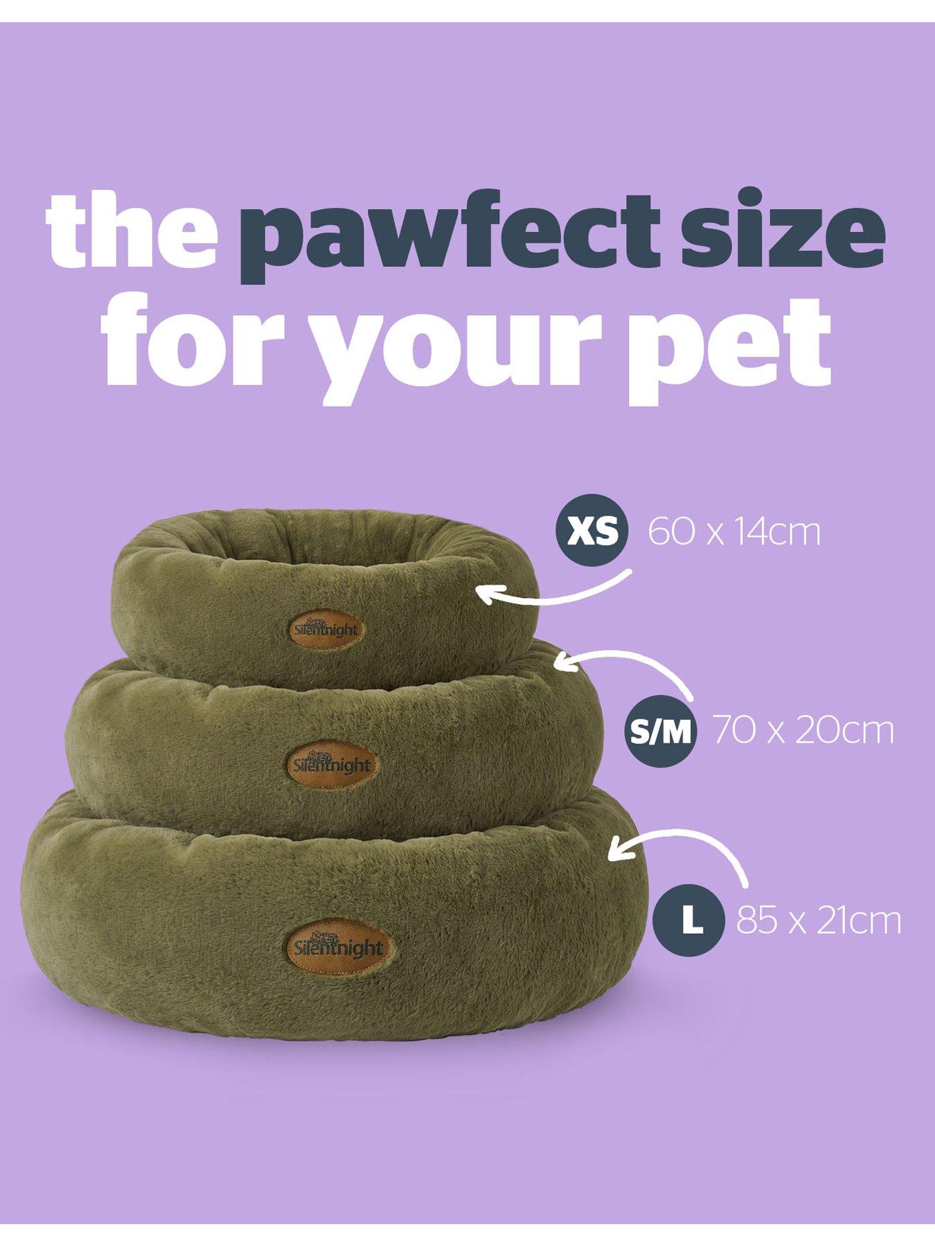 Image 7 of 7 of Silentnight Luxury Faux Fur Calming Donut Bed - Green